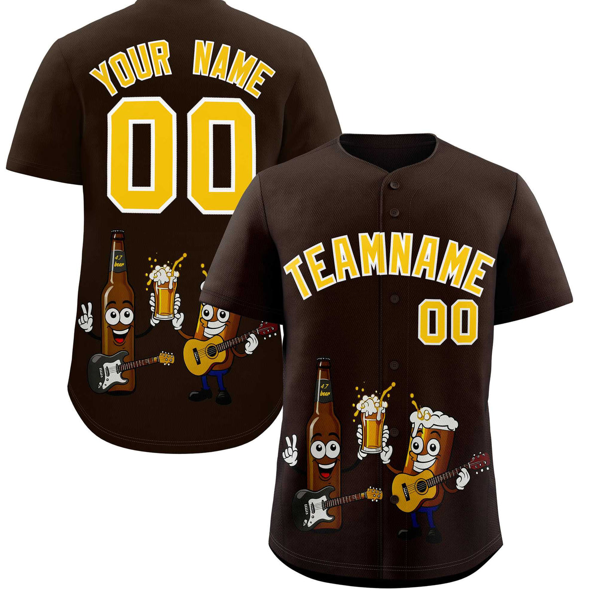 Custom Brown Personalized Team Shirts for Parties &amp; Training | KXKSHOP