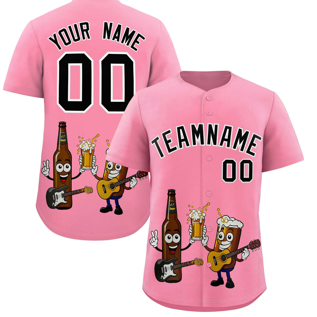 Custom Light Pink Personalized Team Shirts for Parties &amp; Training | KXKSHOP