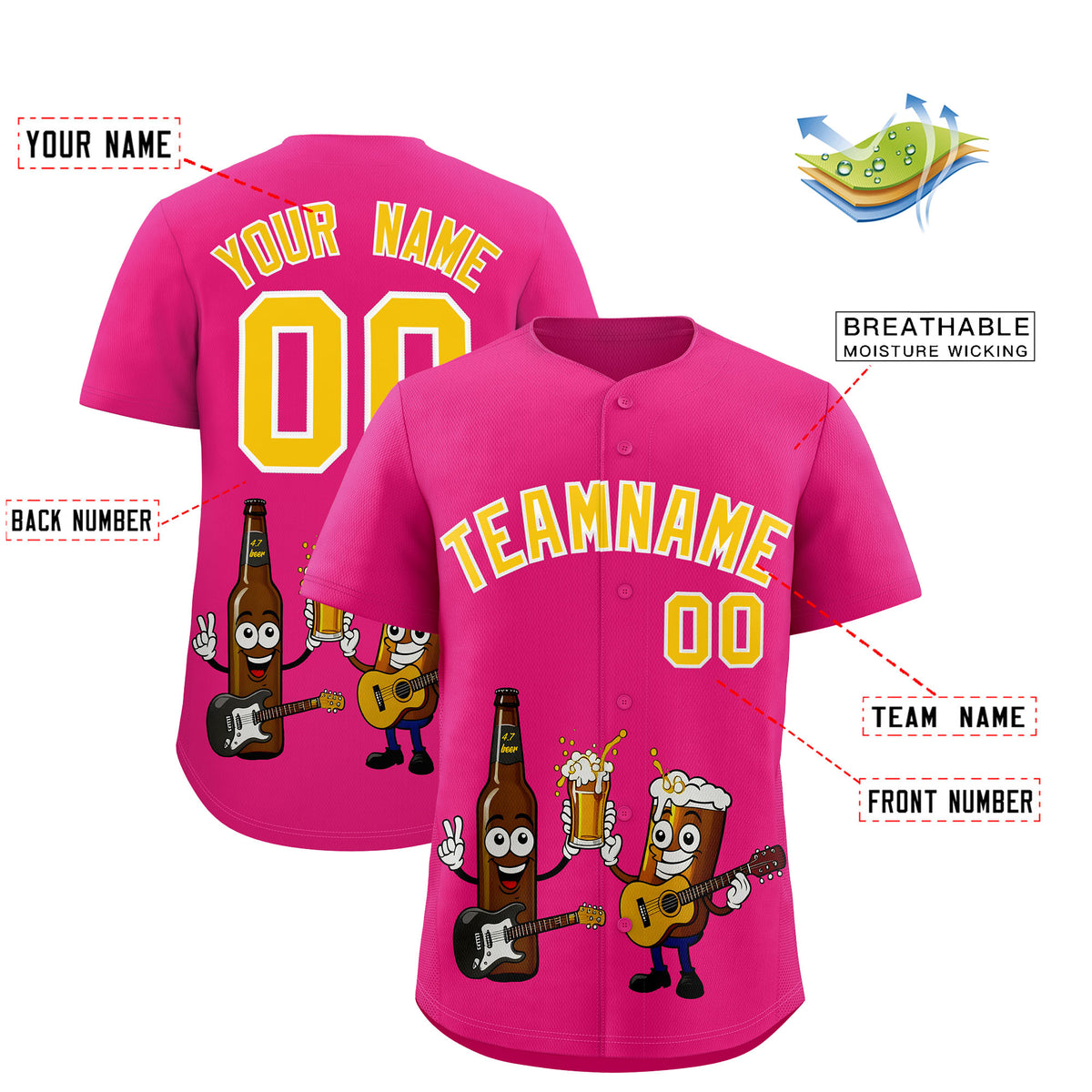 Custom Rose Red Personalized Team Shirts for Parties &amp; Training | KXKSHOP