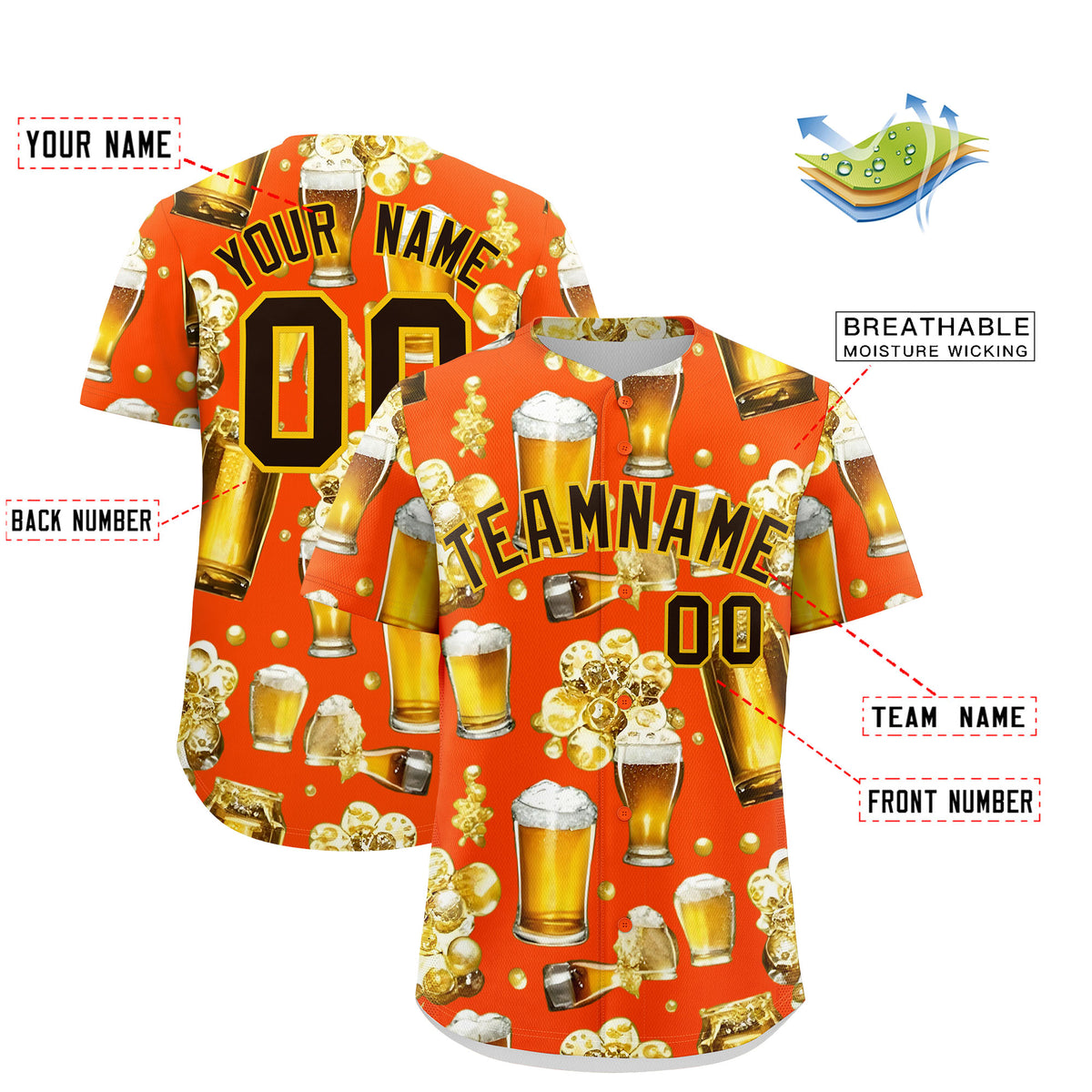 Custom Orange Personalized Team Shirts for Parties &amp; Training | KXKSHOP