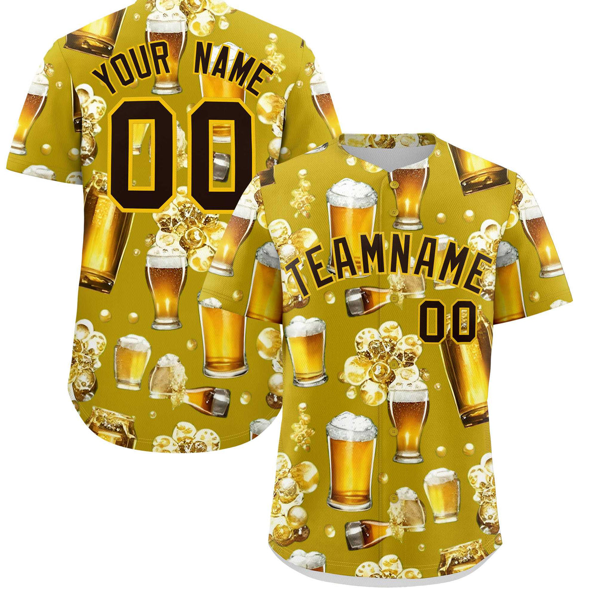Custom Old Gold Personalized Team Shirts for Parties &amp; Training | KXKSHOP