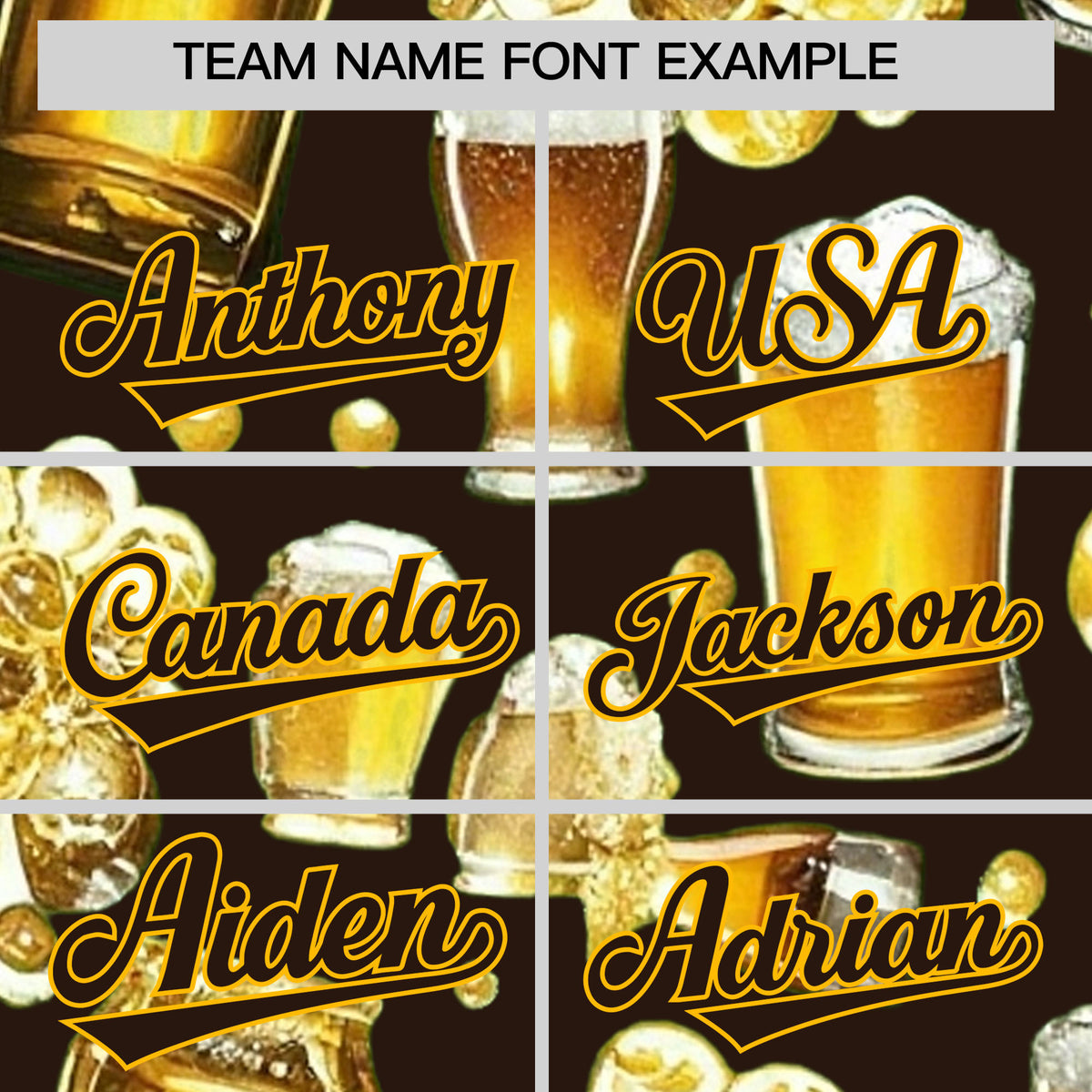 Custom Brown Personalized Team Shirts for Parties &amp; Training | KXKSHOP