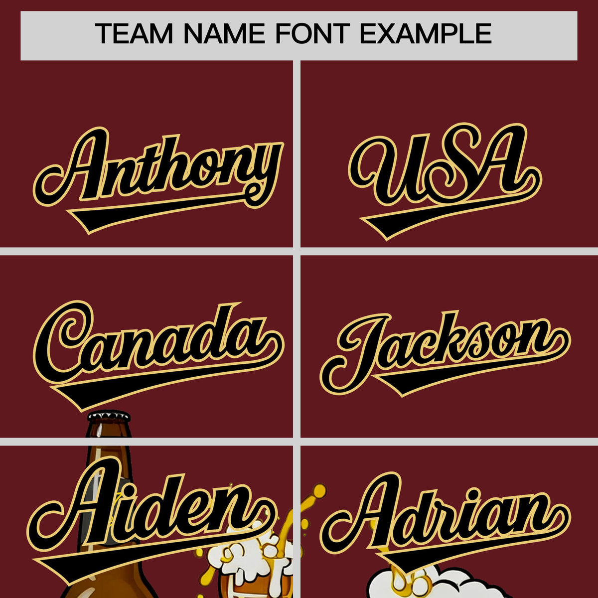 Custom Burgundy Personalized Team Shirts for Parties &amp; Training | KXKSHOP