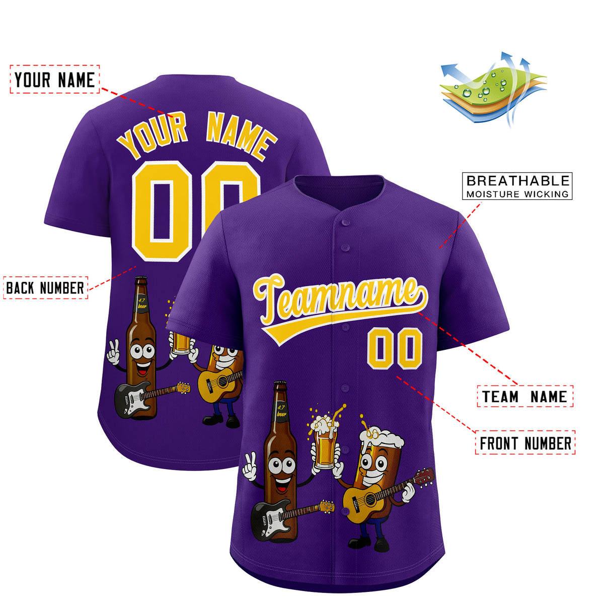 Custom Purple Personalized Team Shirts for Parties &amp; Training | KXKSHOP