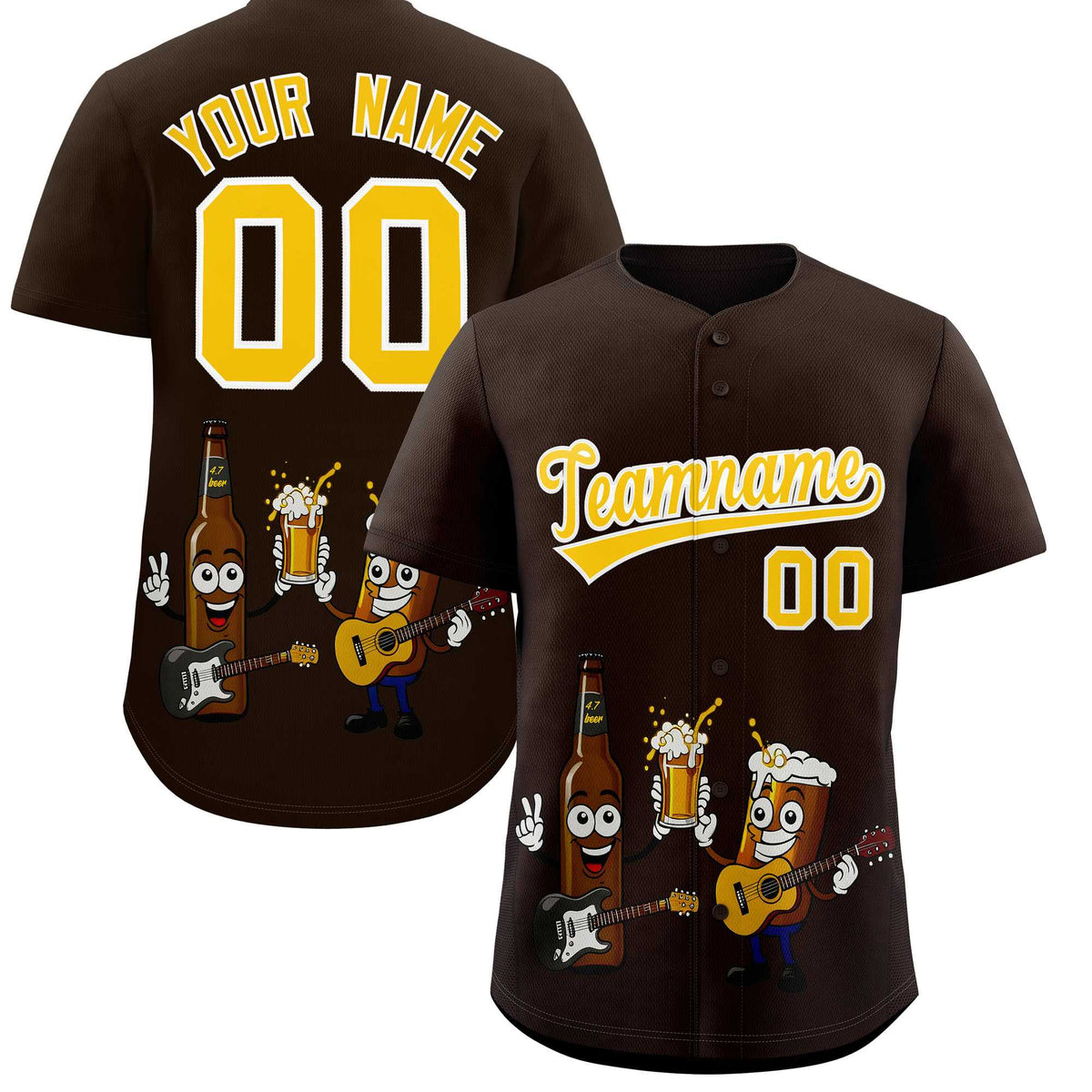 Custom Brown Personalized Team Shirts for Parties &amp; Training | KXKSHOP