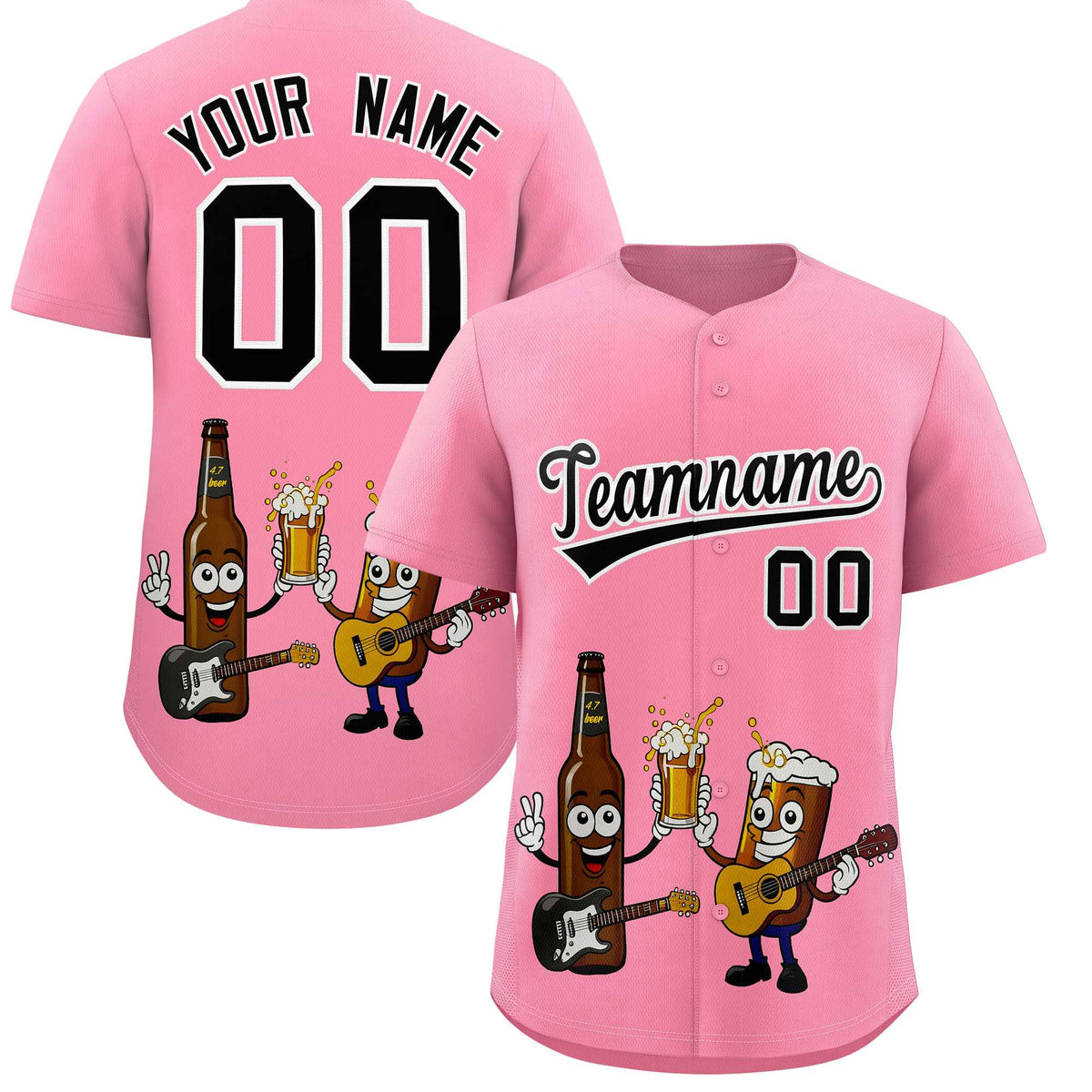 Custom Light Pink Personalized Team Shirts for Parties &amp; Training | KXKSHOP