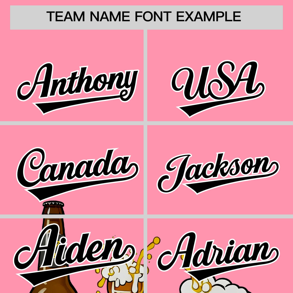 Custom Light Pink Personalized Team Shirts for Parties &amp; Training | KXKSHOP