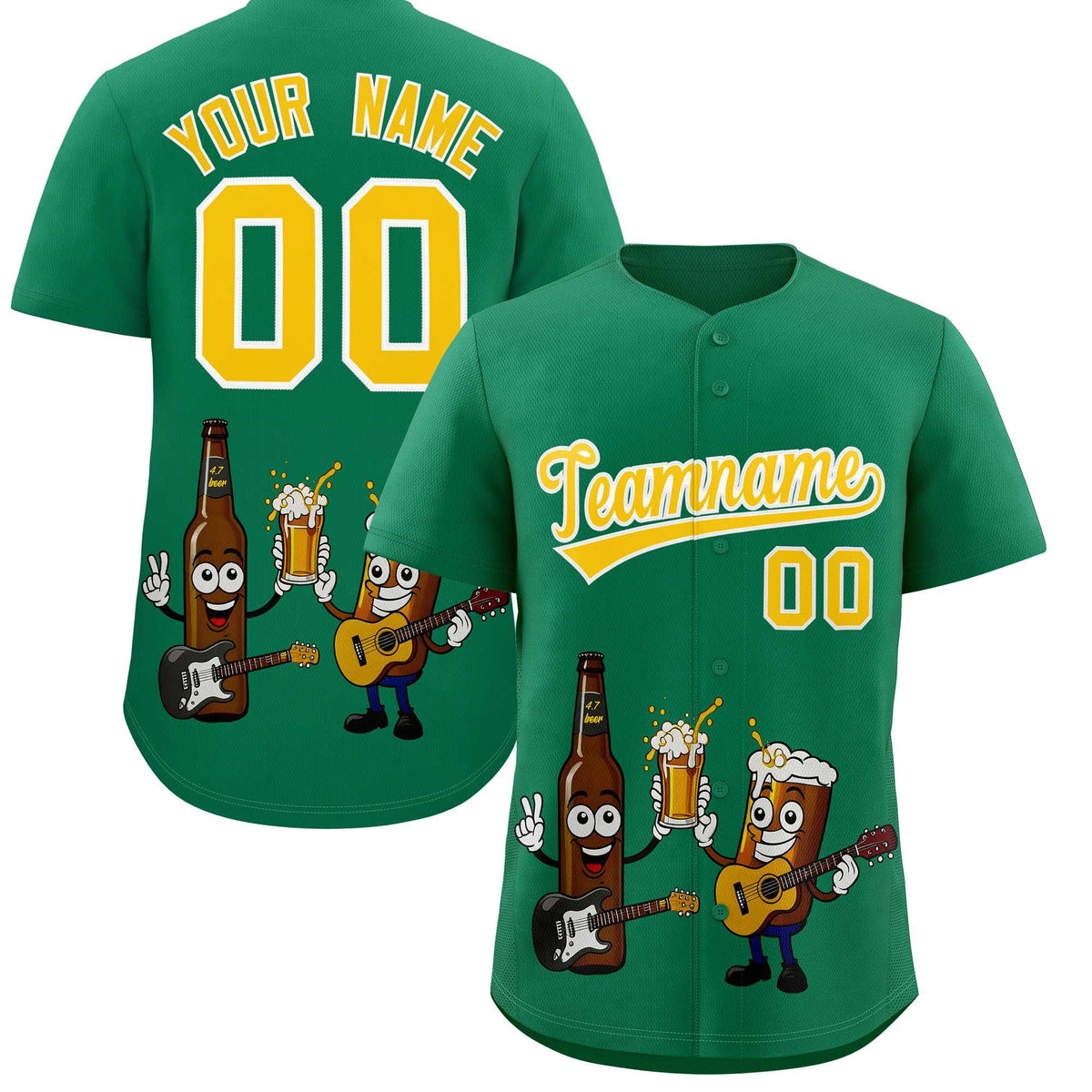 Custom Kelly Green Personalized Team Shirts for Parties &amp; Training | KXKSHOP
