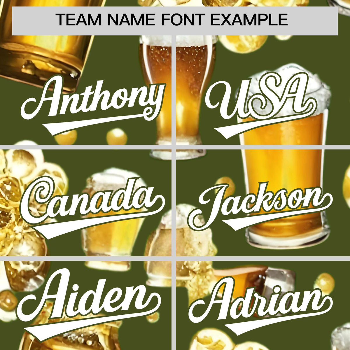 Custom Olive Personalized Team Shirts for Parties &amp; Training | KXKSHOP