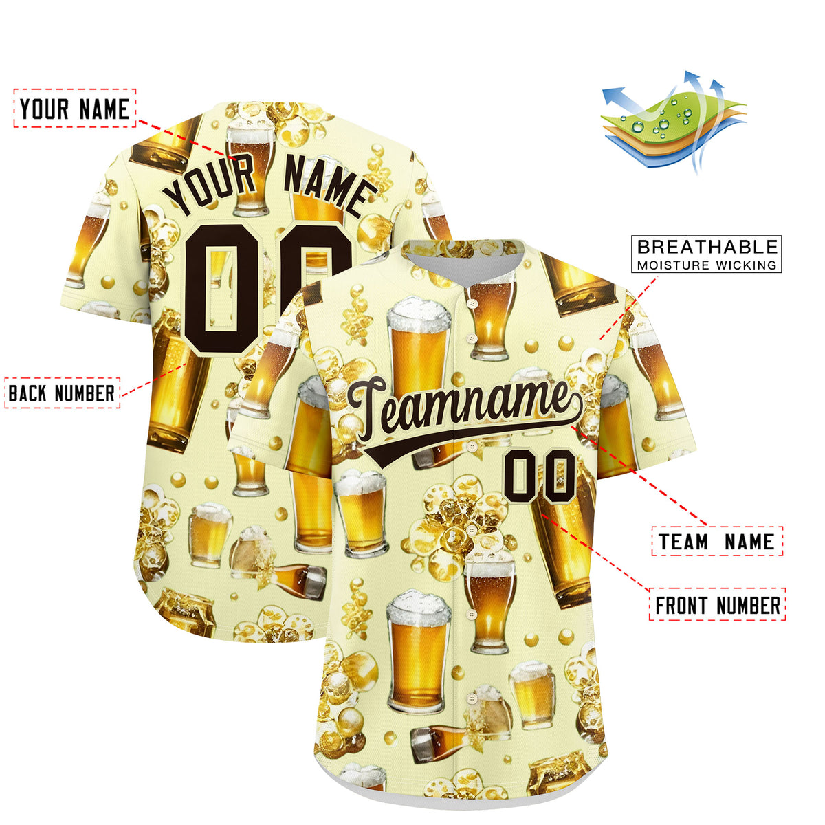 Custom Cream Personalized Team Shirts for Parties &amp; Training | KXKSHOP