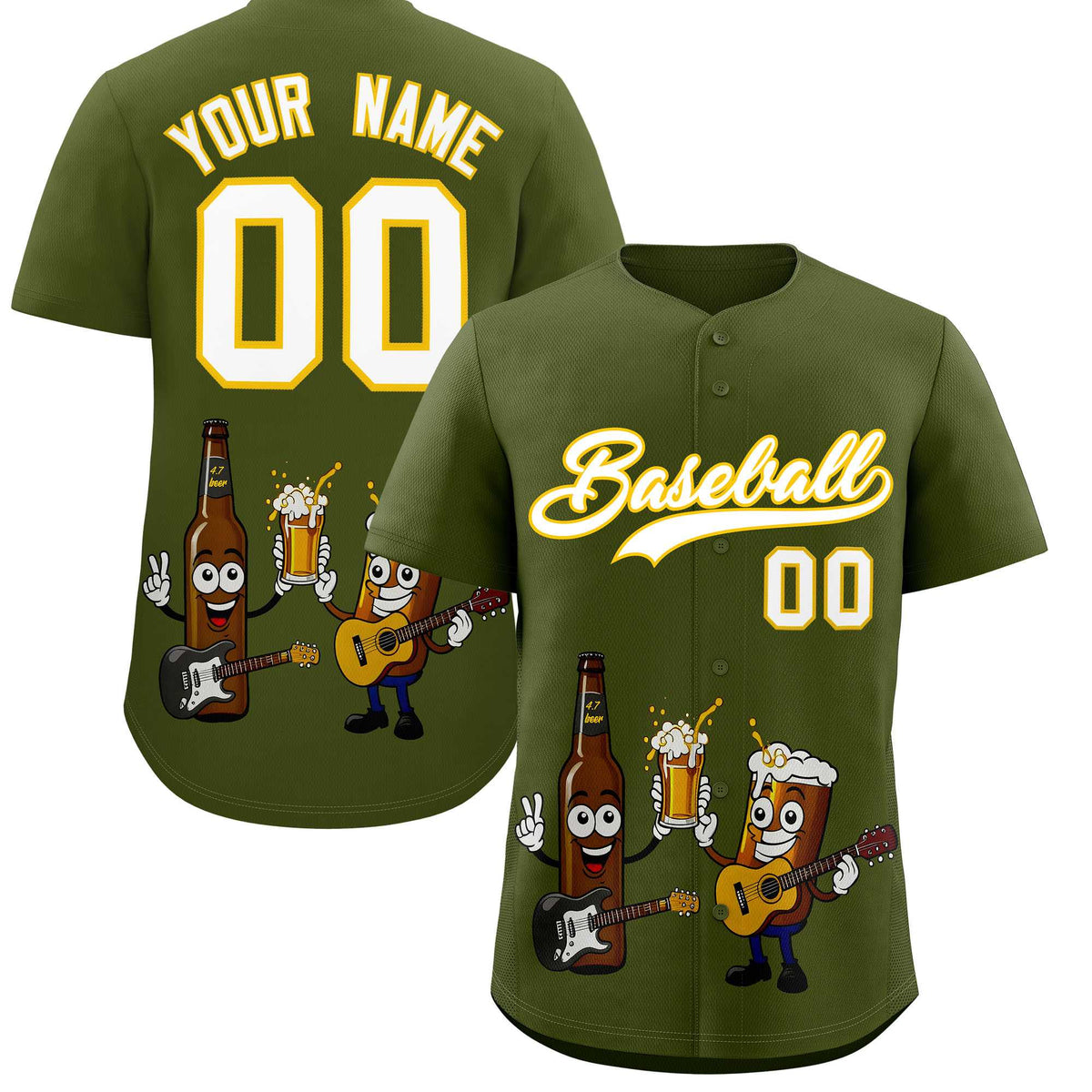 Custom Olive Personalized Team Shirts for Parties &amp; Training | KXKSHOP