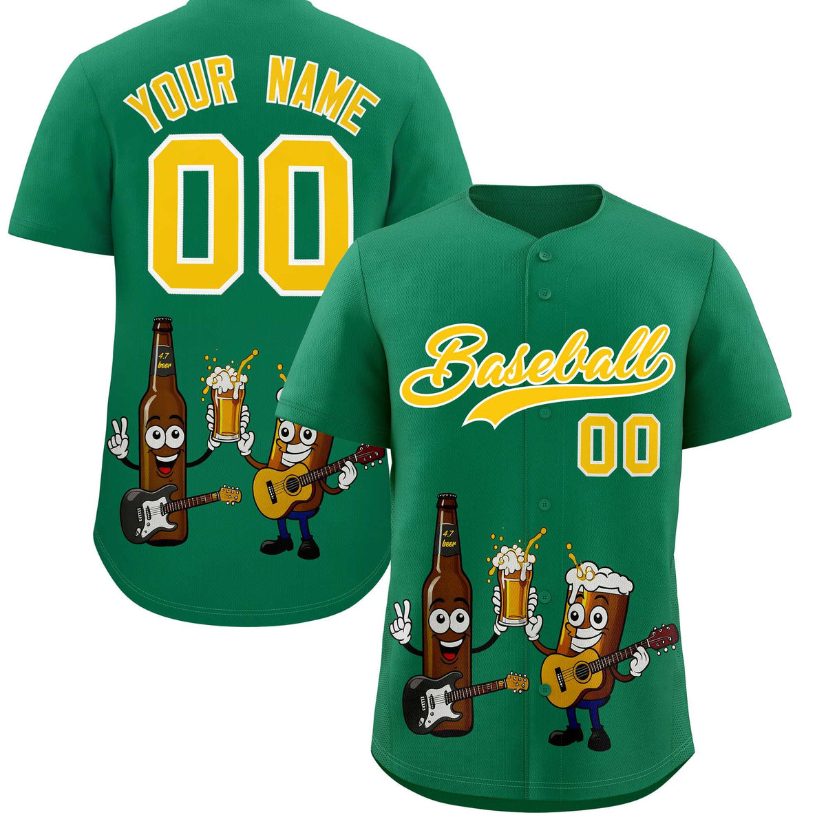 Custom Kelly Green Personalized Team Shirts for Parties &amp; Training | KXKSHOP