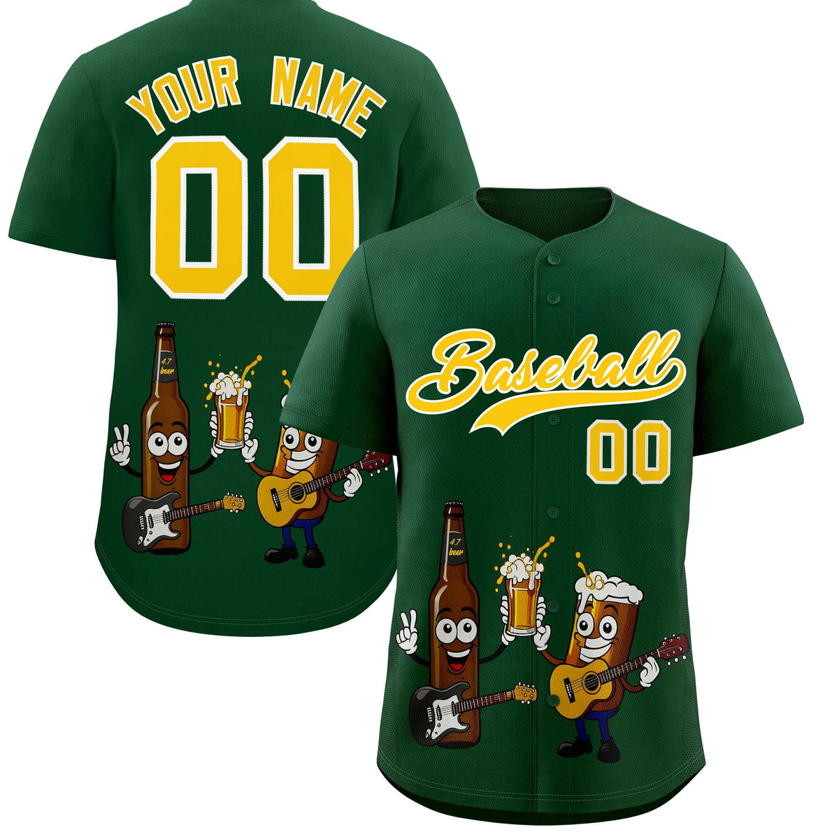 Custom Green Personalized Team Shirts for Parties &amp; Training | KXKSHOP