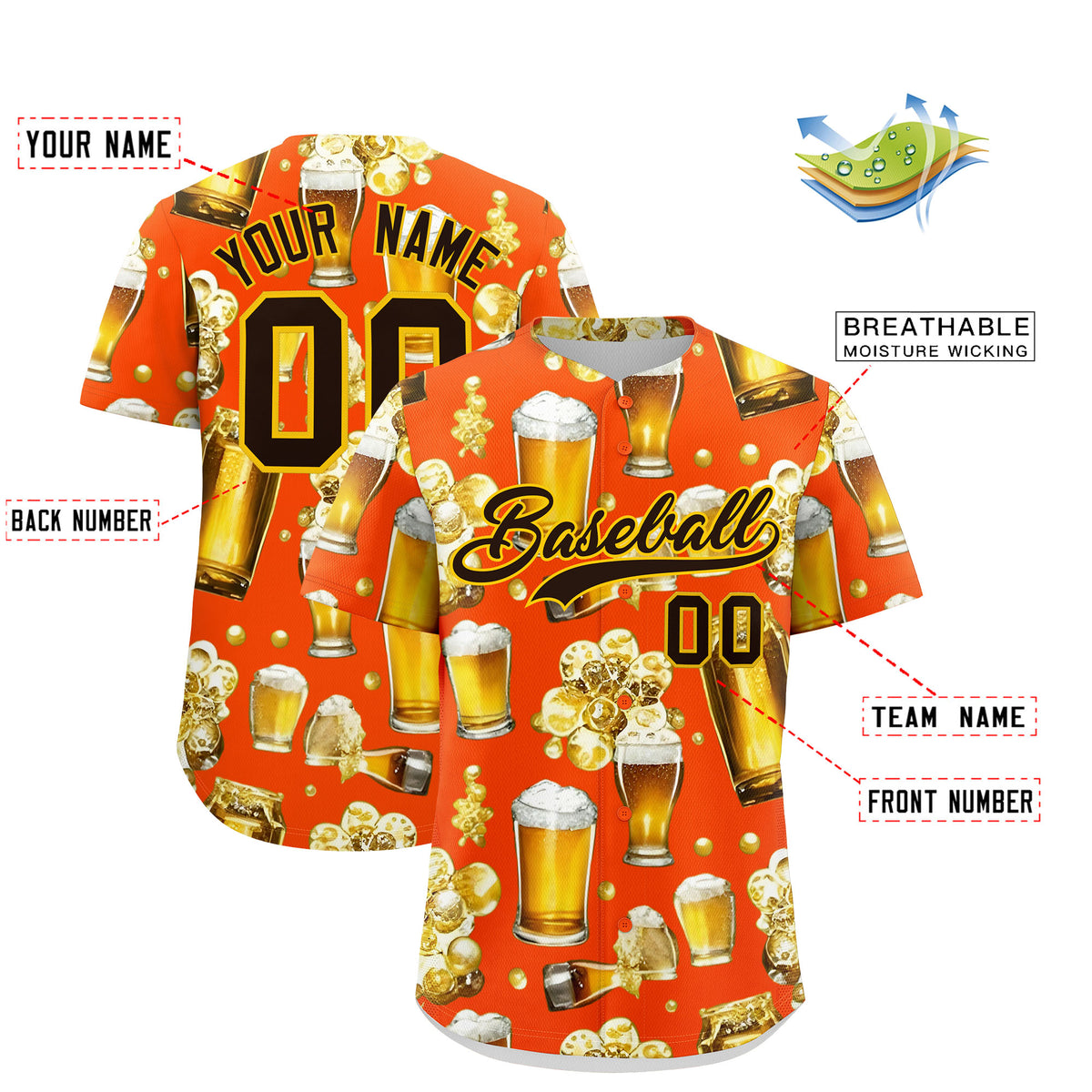 Custom Orange Personalized Team Shirts for Parties &amp; Training | KXKSHOP