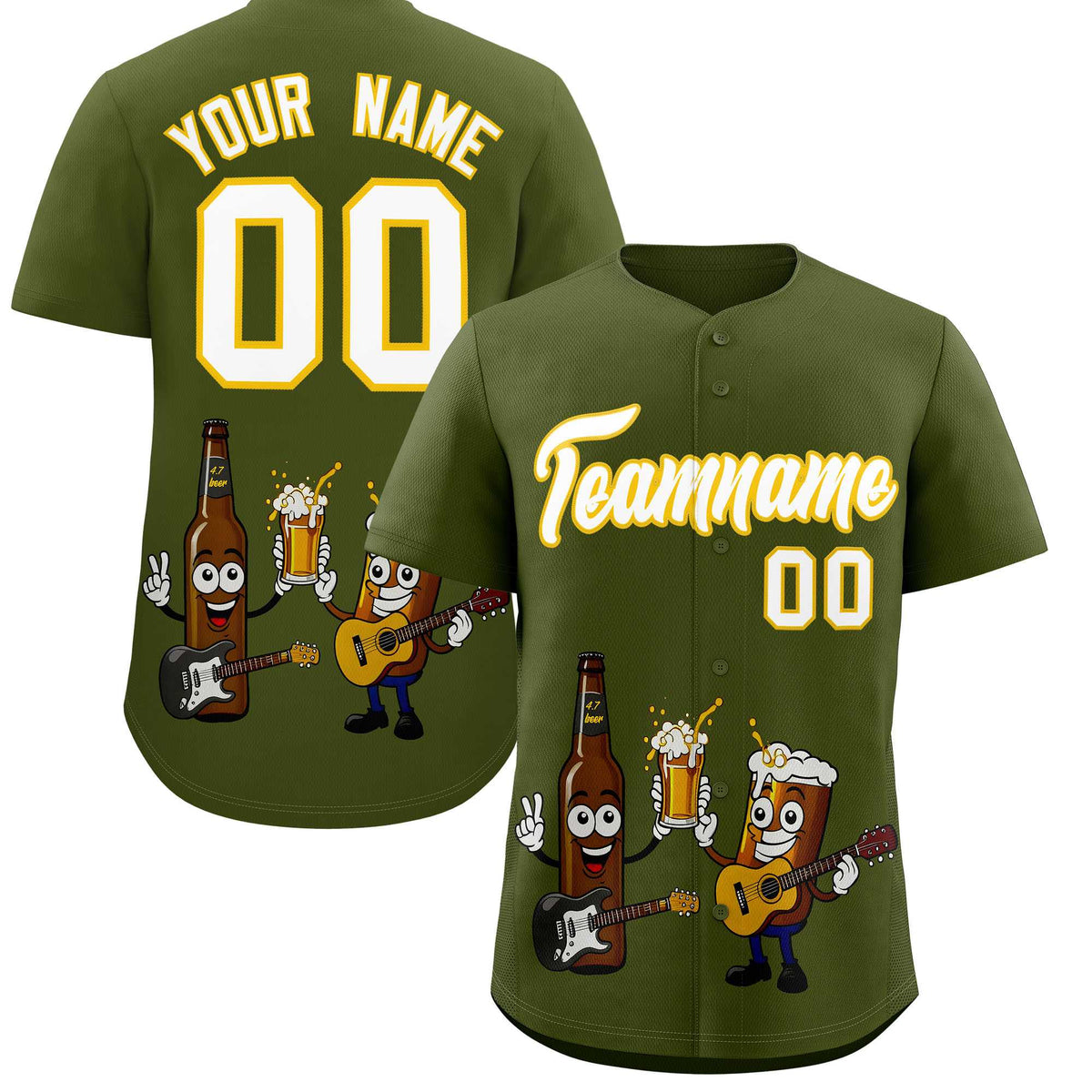 Custom Olive Personalized Team Shirts for Parties &amp; Training | KXKSHOP