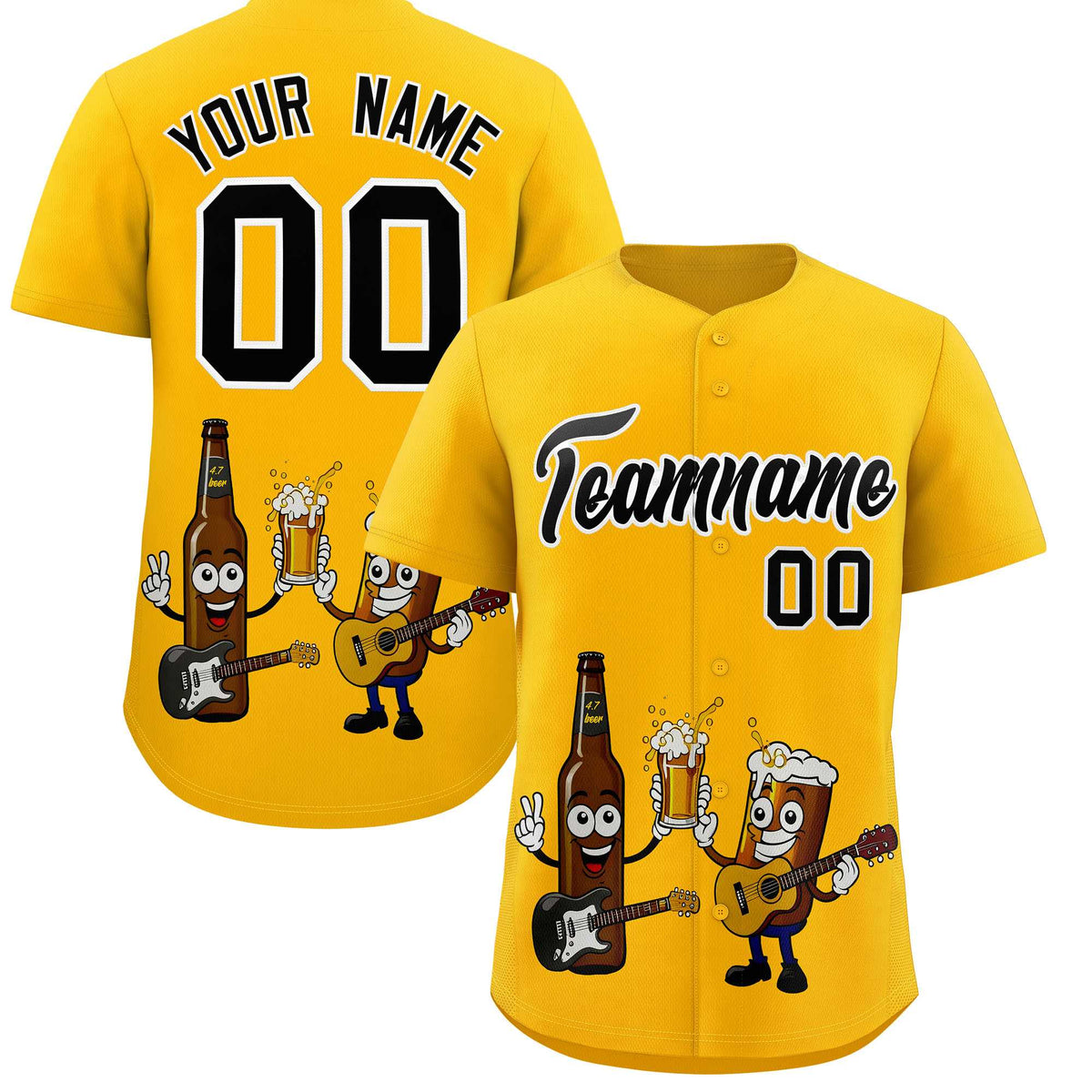 Custom Yellow Personalized Team Shirts for Parties &amp; Training | KXKSHOP