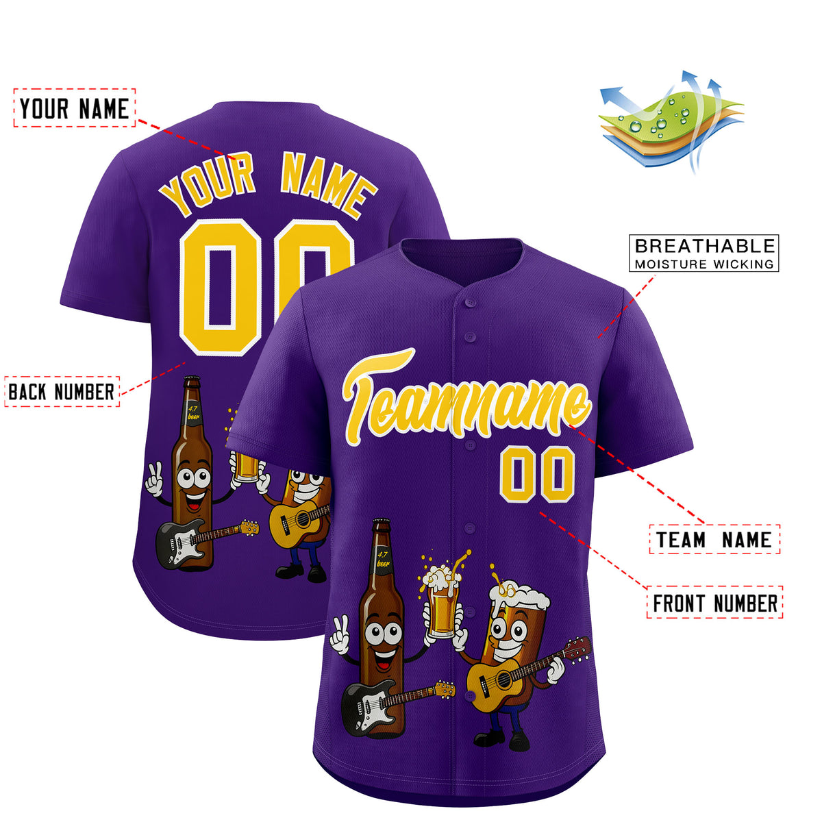 Custom Purple Personalized Team Shirts for Parties &amp; Training | KXKSHOP