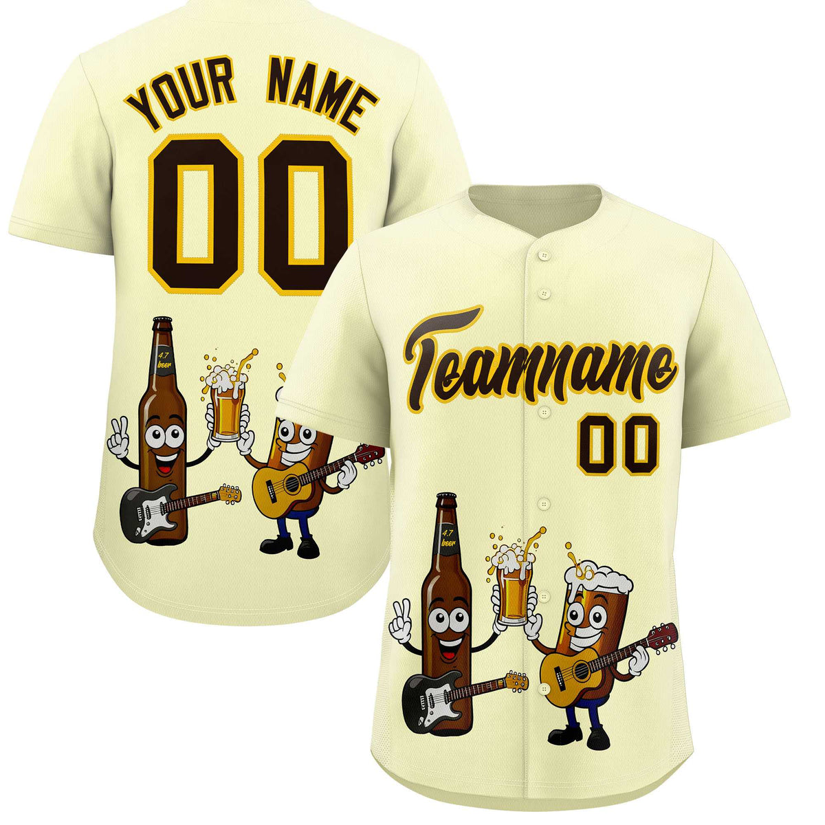 Custom Cream Personalized Team Shirts for Parties &amp; Training | KXKSHOP