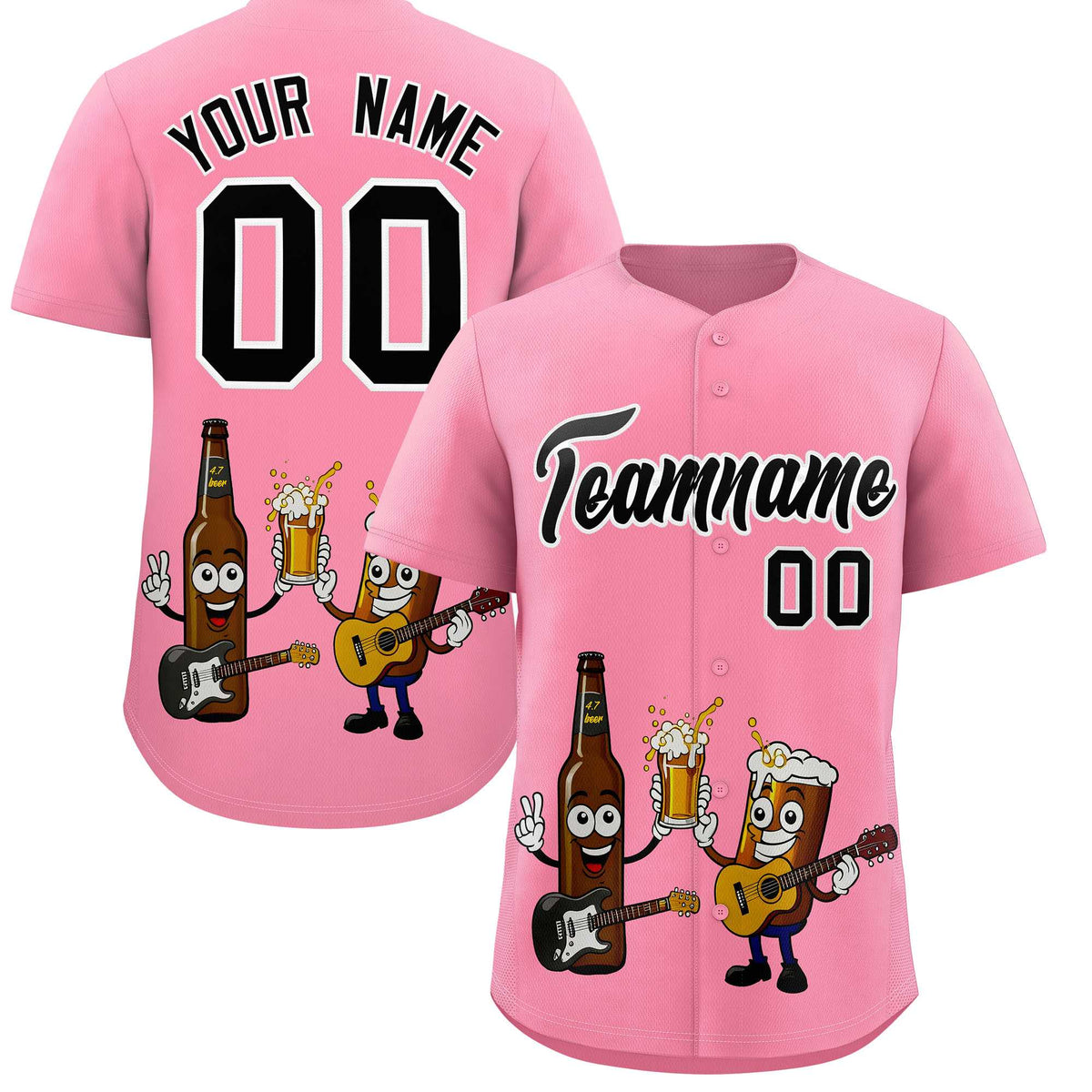 Custom Light Pink Personalized Team Shirts for Parties &amp; Training | KXKSHOP