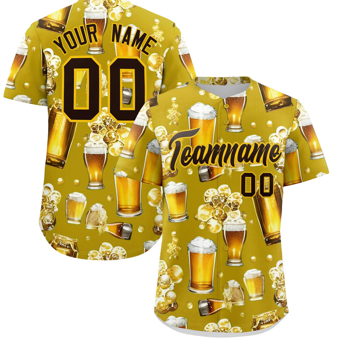 Custom Old Gold Personalized Team Shirts for Parties &amp; Training | KXKSHOP