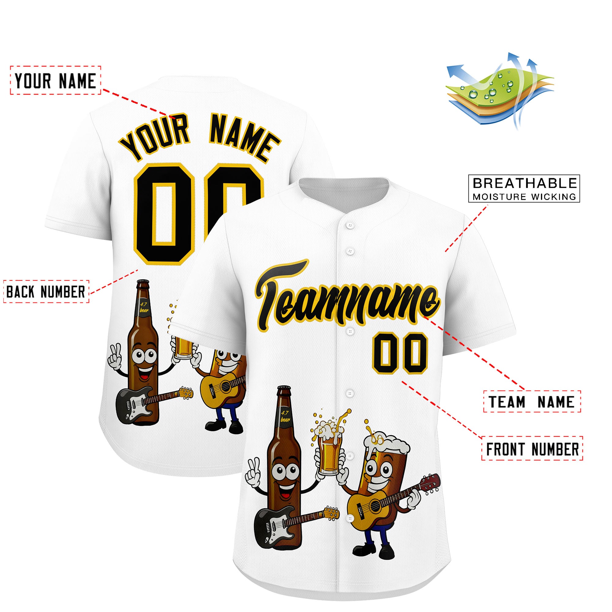 Custom White Personalized Team Shirts for Parties & Training | KXKSHOP