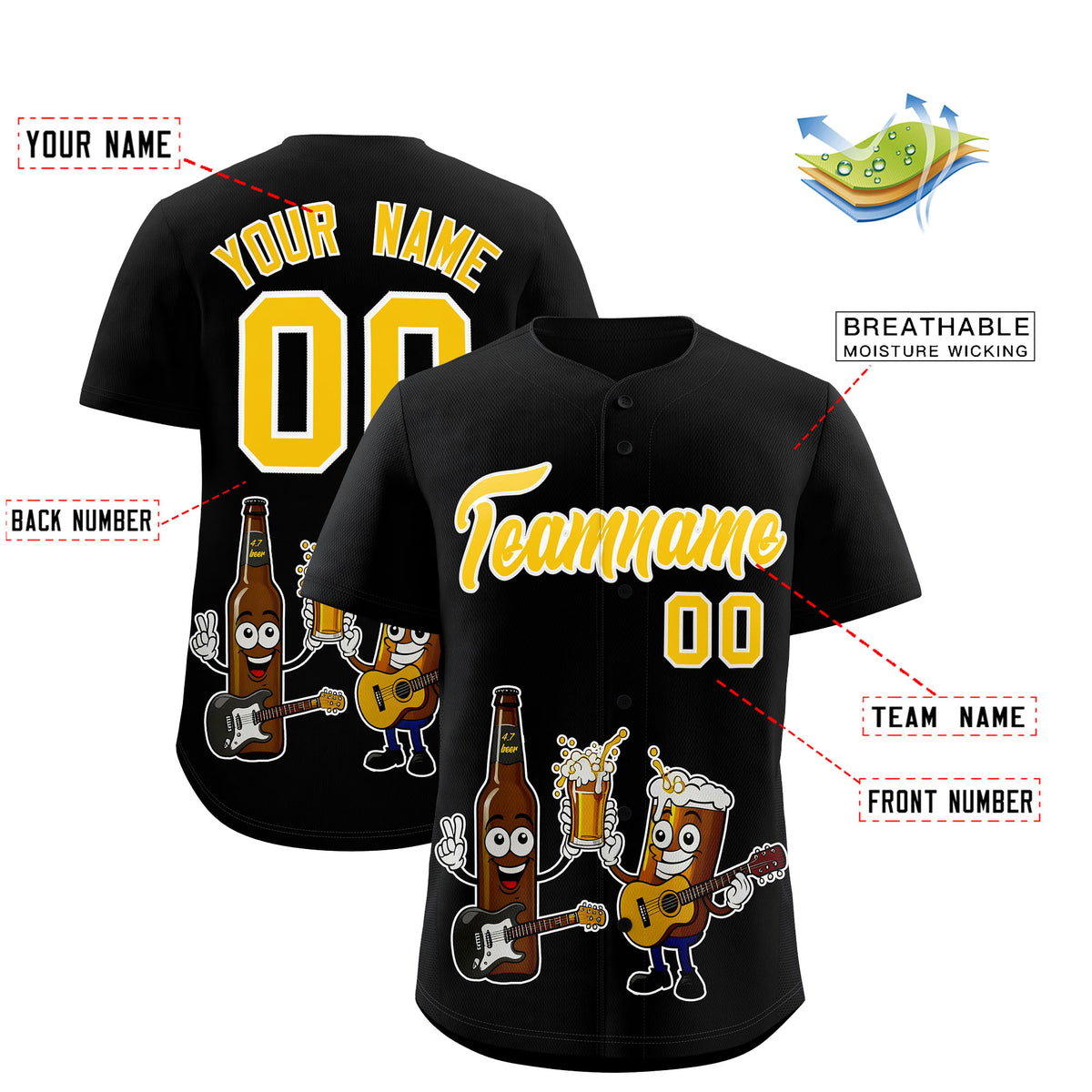 Custom Black Personalized Team Shirts for Parties &amp; Training | KXKSHOP