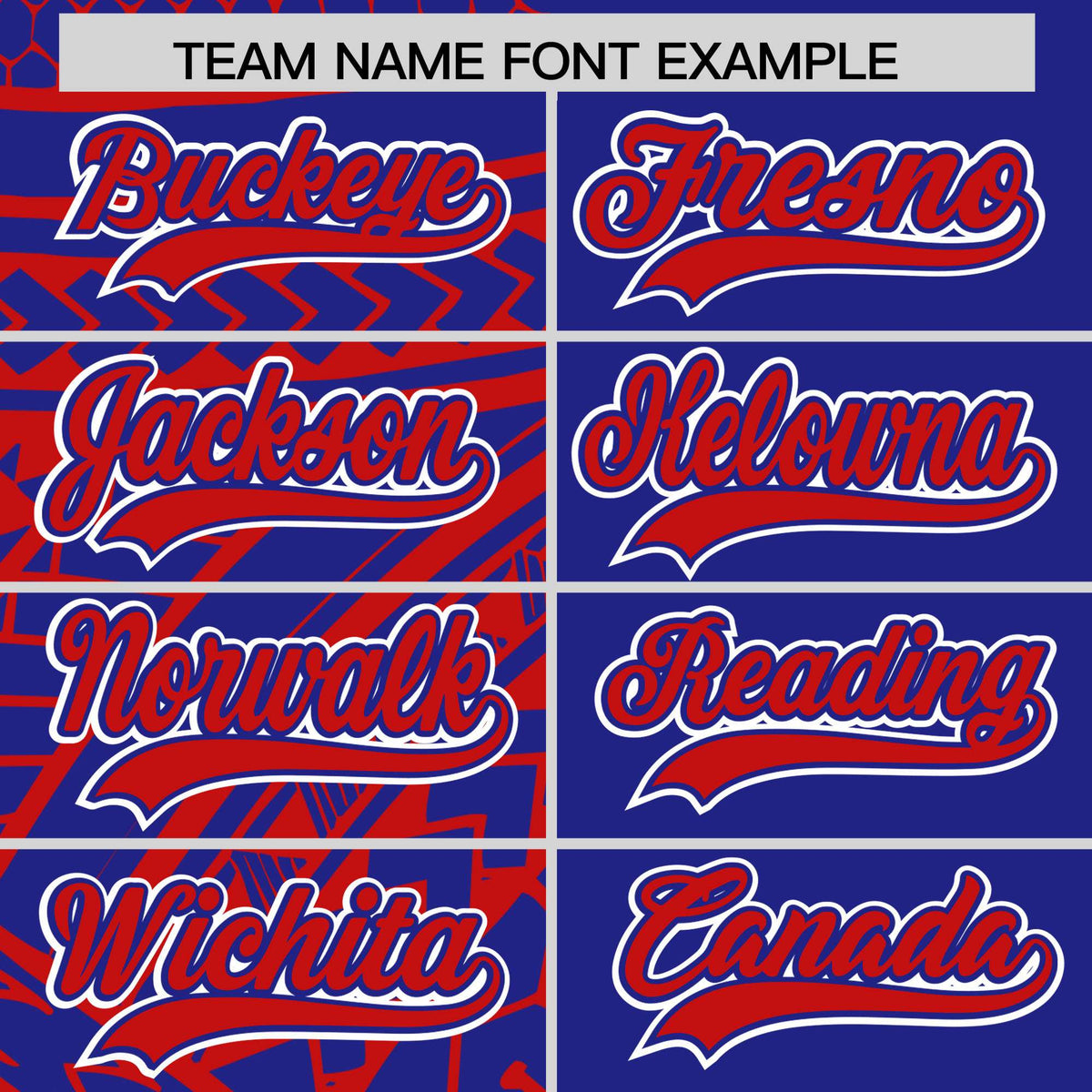 Custom Red Royal Split Fashion Tribal Pattern Authentic Baseball Jersey