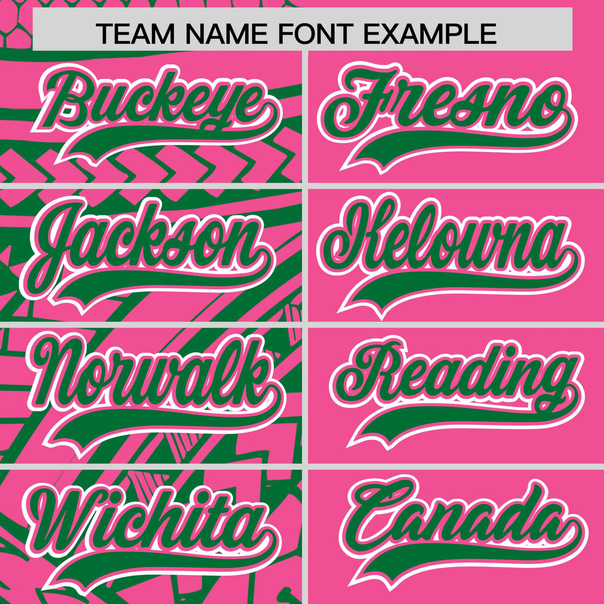 Custom Pink Kelly Green Split Fashion Tribal Pattern Authentic Baseball Jersey