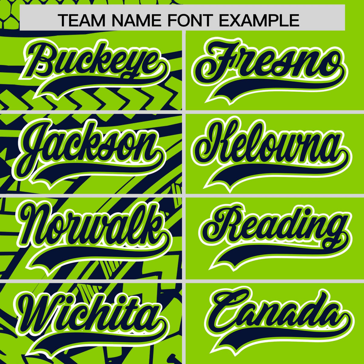 Custom Neon Green Navy Split Fashion Tribal Pattern Authentic Baseball Jersey