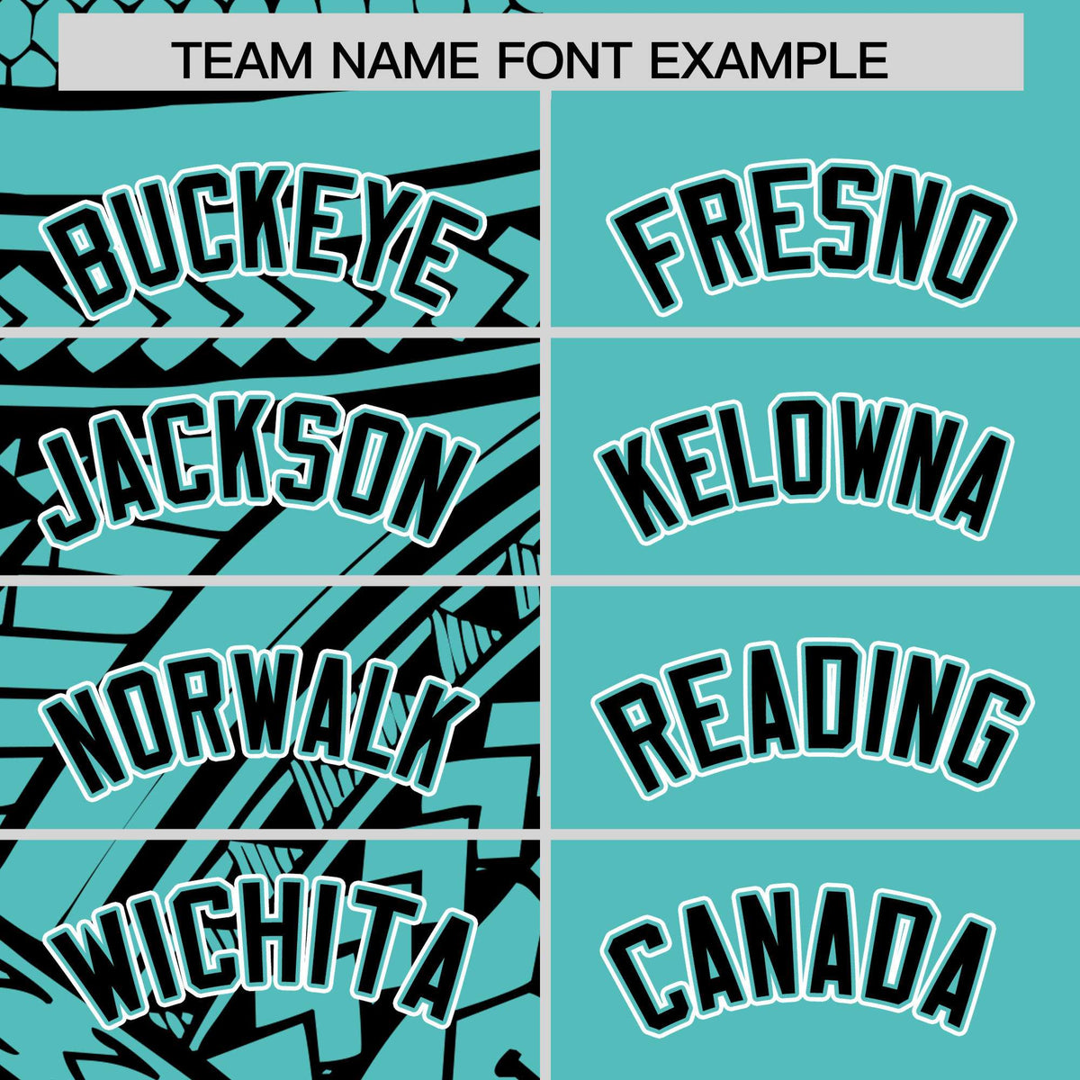 Custom Aqua Black Split Fashion Tribal Pattern Authentic Baseball Jersey