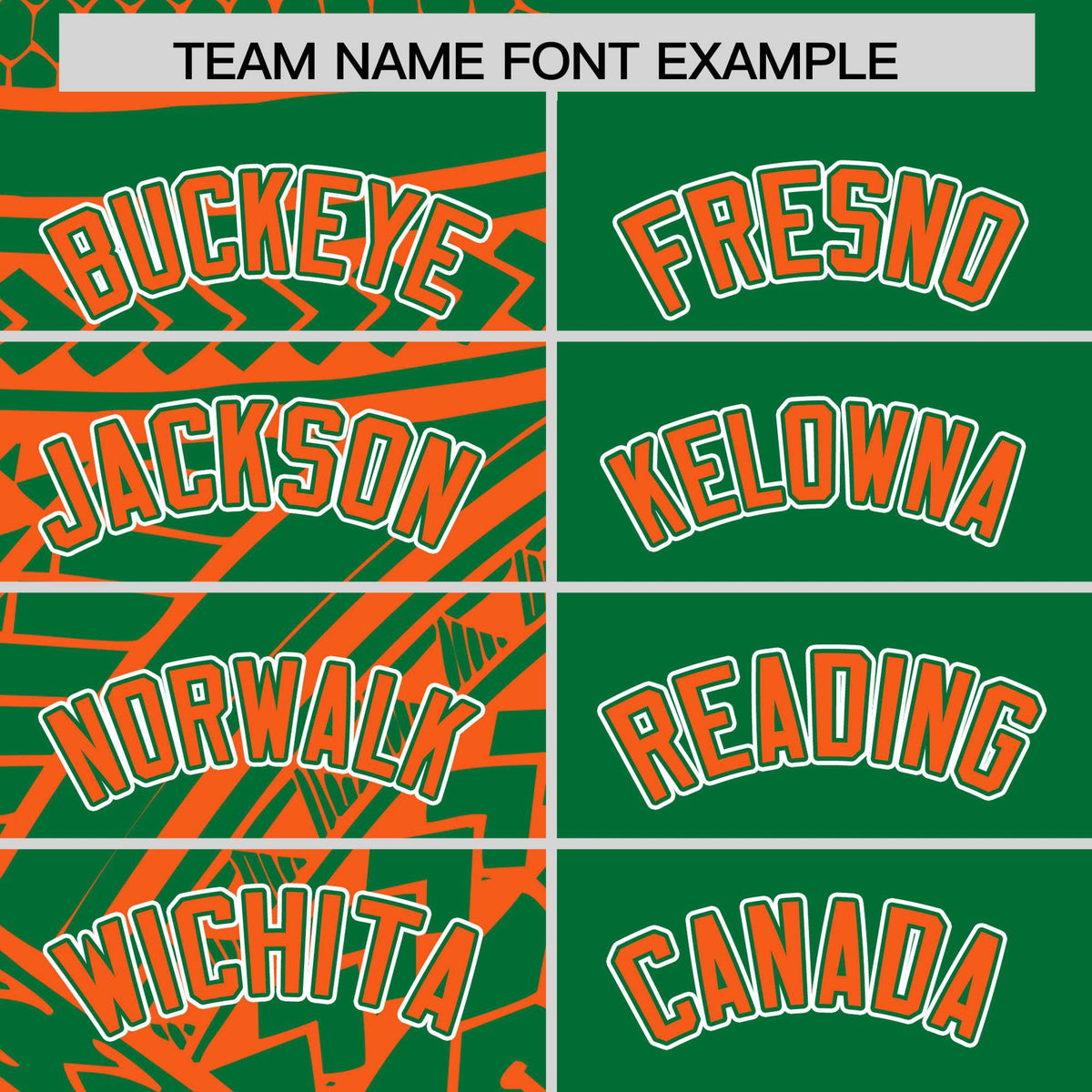 Custom Kelly Green Orange Split Fashion Tribal Pattern Authentic Baseball Jersey