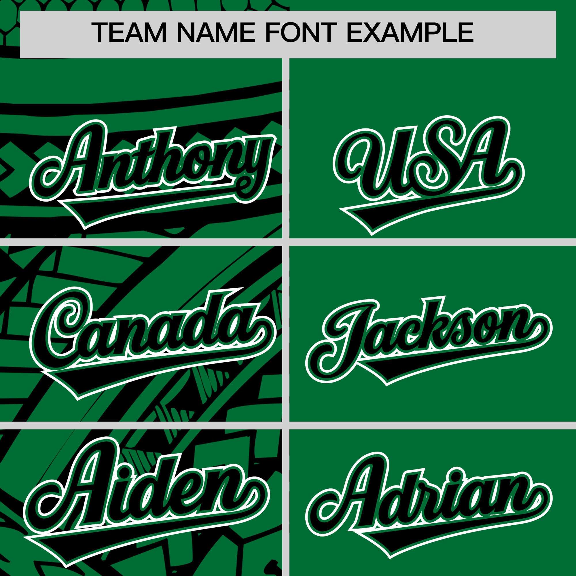 Custom Kelly Green Black Split Fashion Tribal Pattern Authentic Baseball Jersey