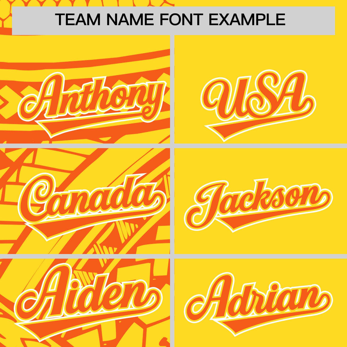 Custom Gold Orange Split Fashion Tribal Pattern Authentic Baseball Jersey