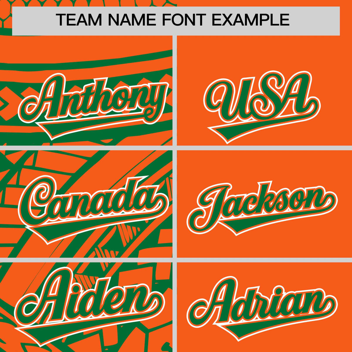 Custom Orange Kelly Green Split Fashion Tribal Pattern Authentic Baseball Jersey