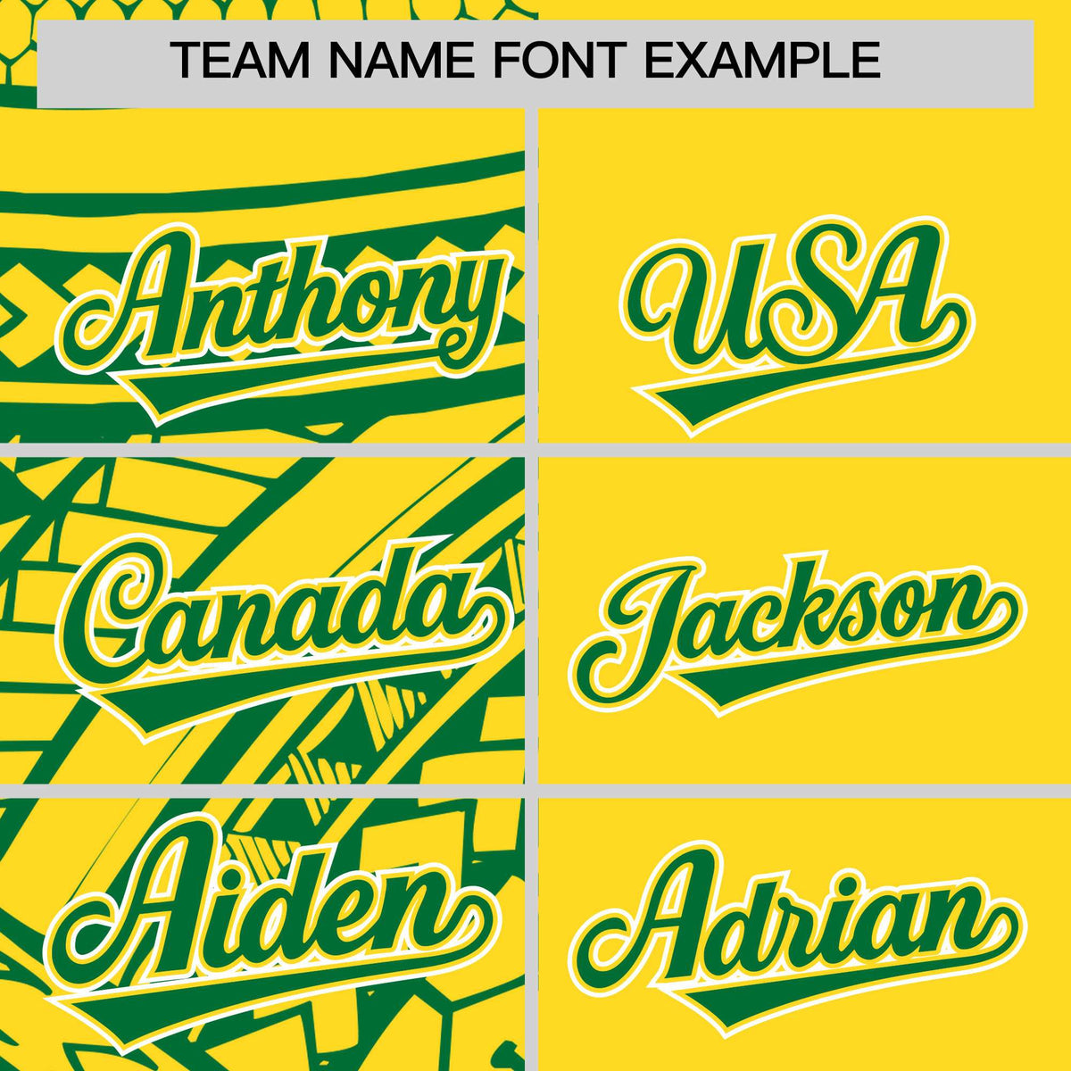 Custom Gold Kelly Green Split Fashion Tribal Pattern Authentic Baseball Jersey