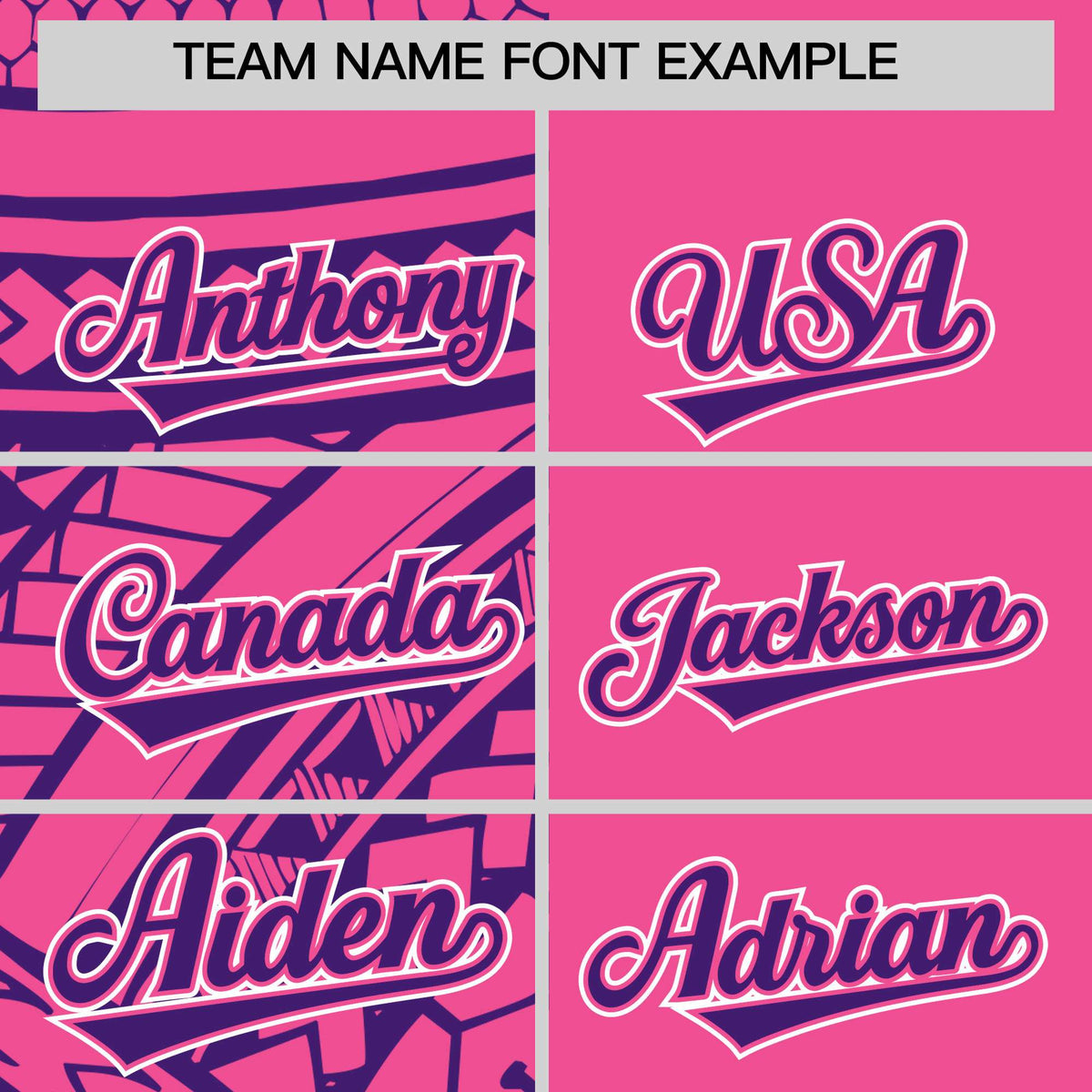 Custom Pink Purple Split Fashion Tribal Pattern Authentic Baseball Jersey