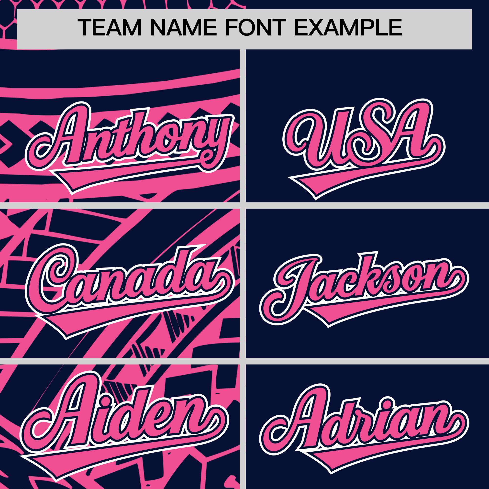 Custom Navy Pink Split Fashion Tribal Pattern Authentic Baseball Jersey