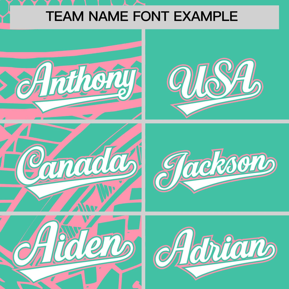 Custom Bright Green Light Pink Split Fashion Tribal Pattern Authentic Baseball Jersey