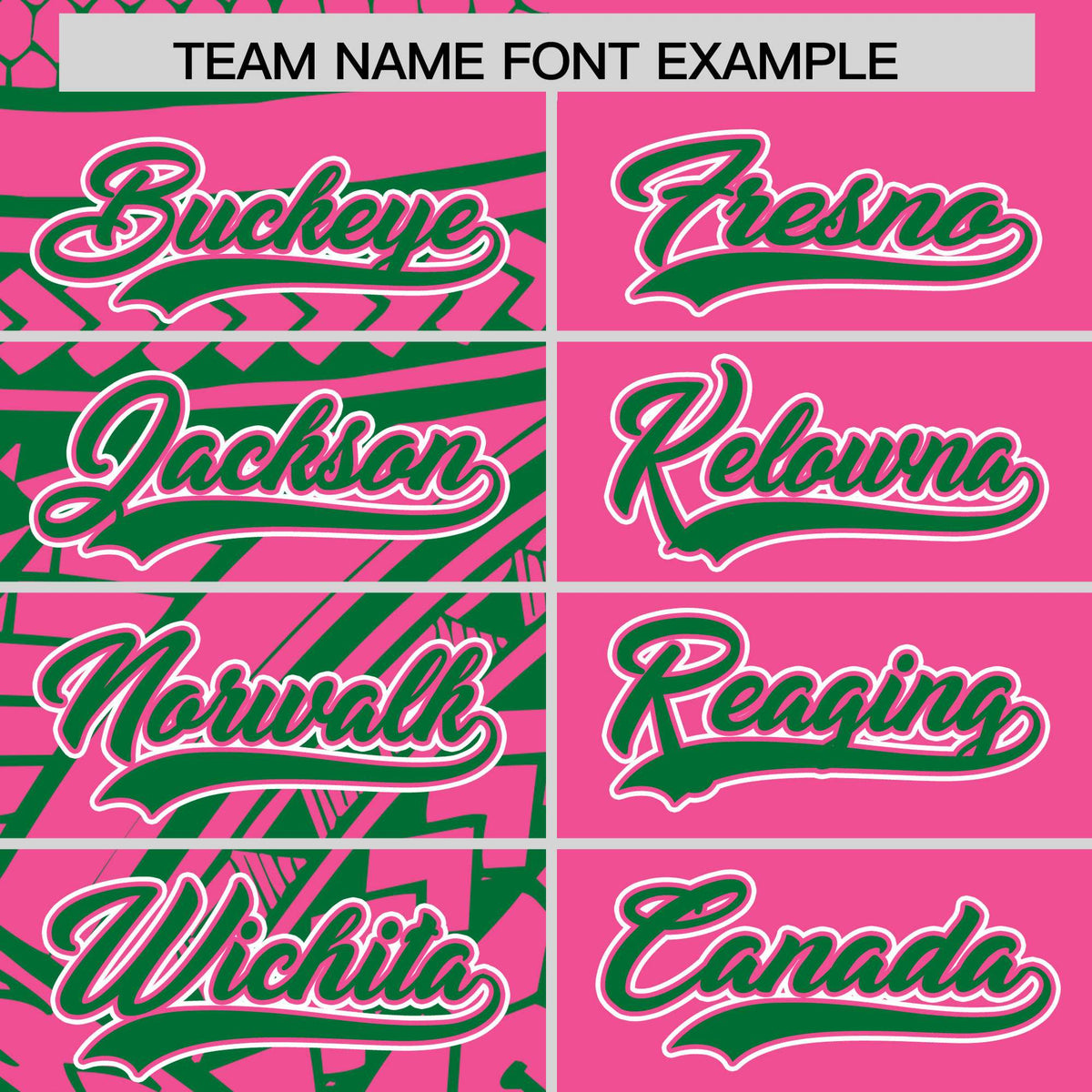 Custom Pink Kelly Green Split Fashion Tribal Pattern Authentic Baseball Jersey