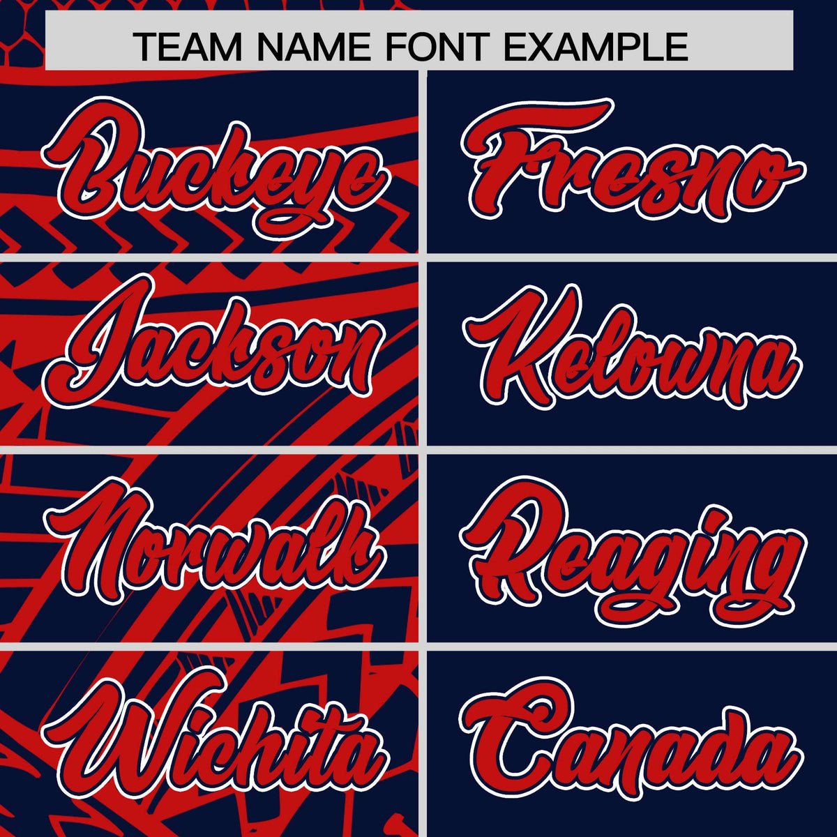 Custom Red Navy Split Fashion Tribal Pattern Authentic Baseball Jersey