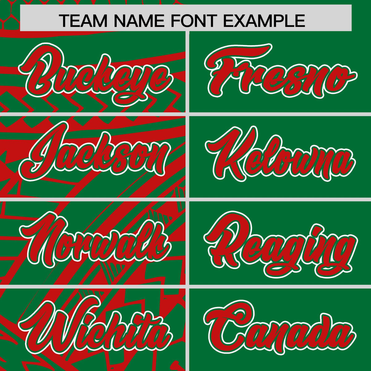 Custom Red Kelly Green Split Fashion Tribal Pattern Authentic Baseball Jersey