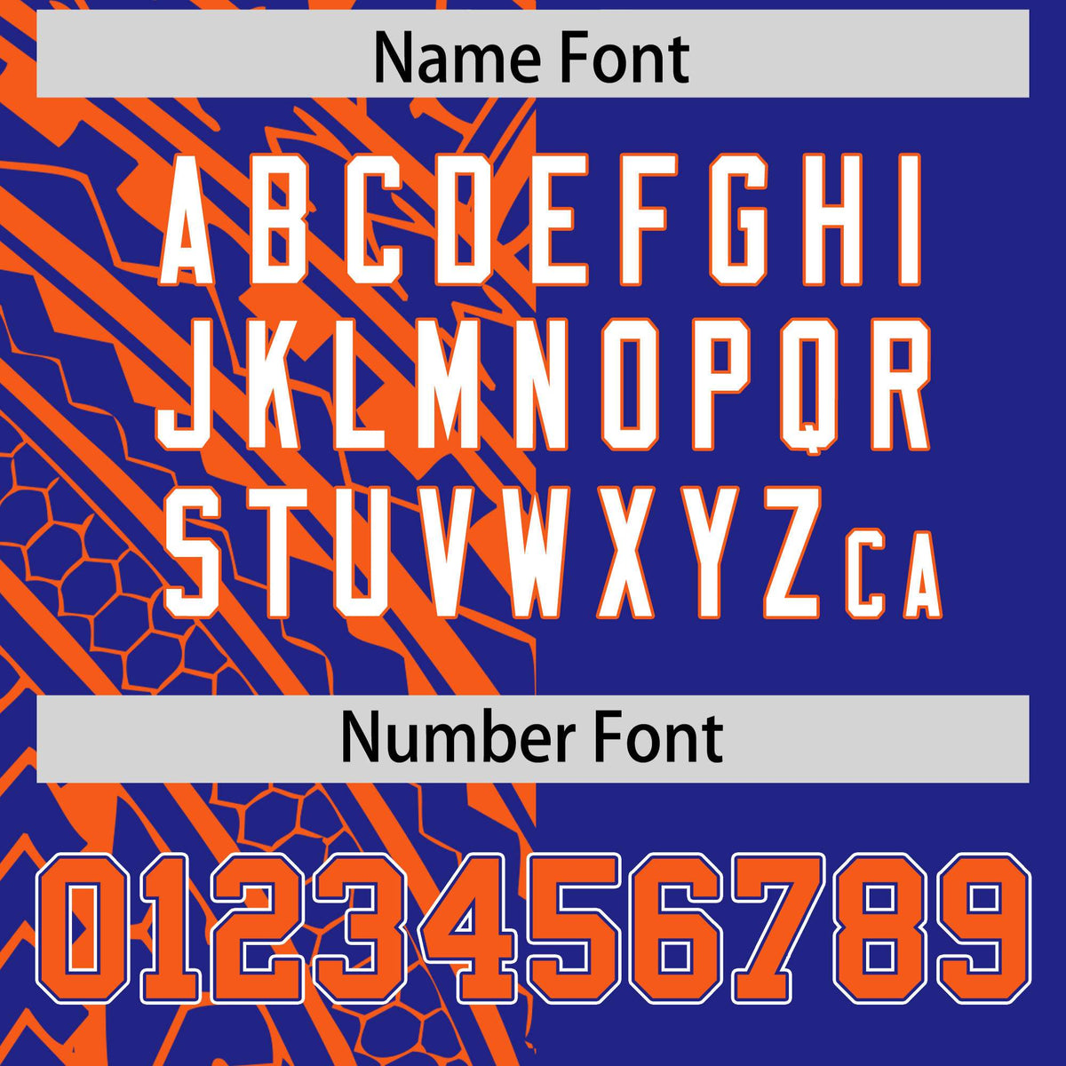 Custom Royal Orange Split Fashion Tribal Pattern Authentic Baseball Jersey