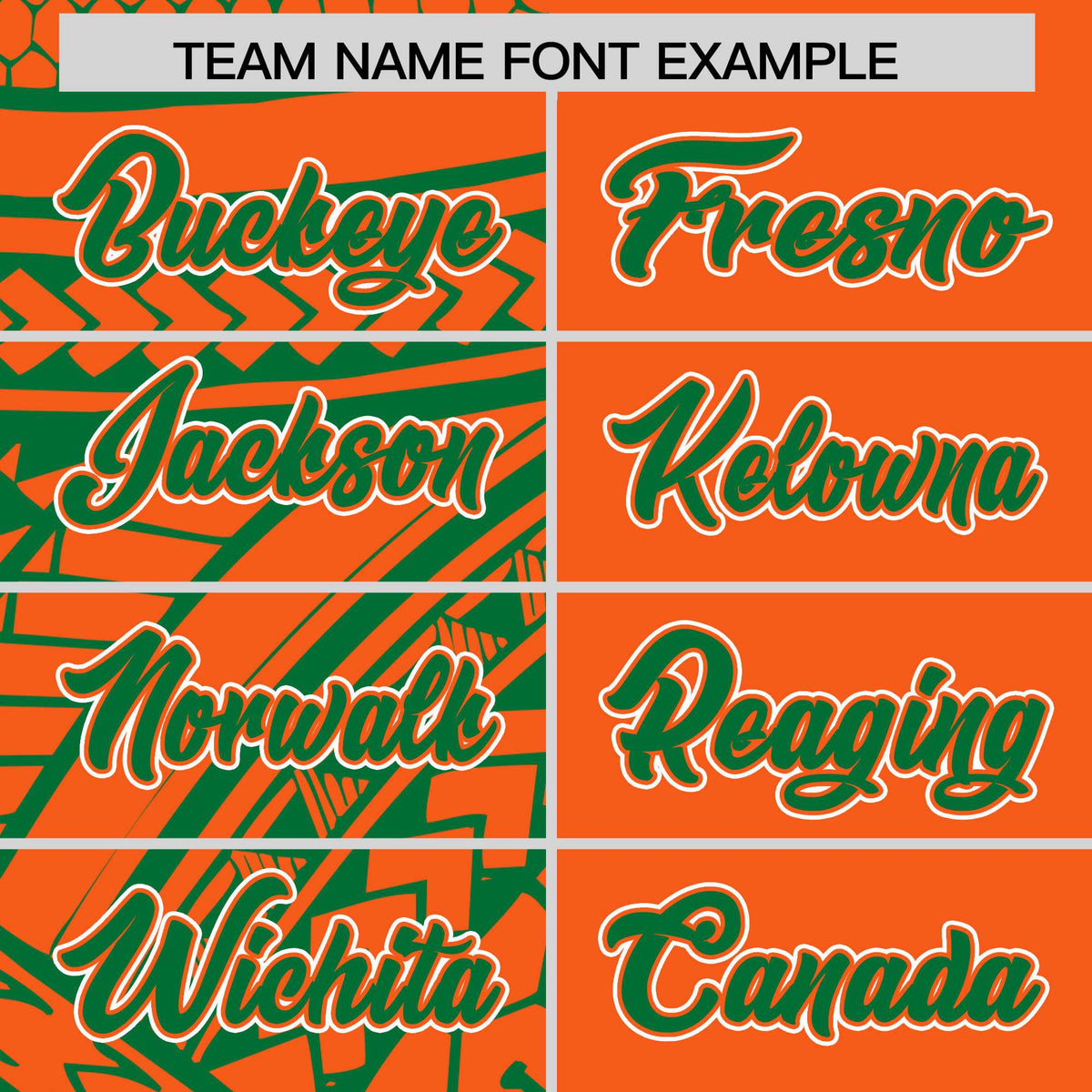 Custom Orange Kelly Green Split Fashion Tribal Pattern Authentic Baseball Jersey