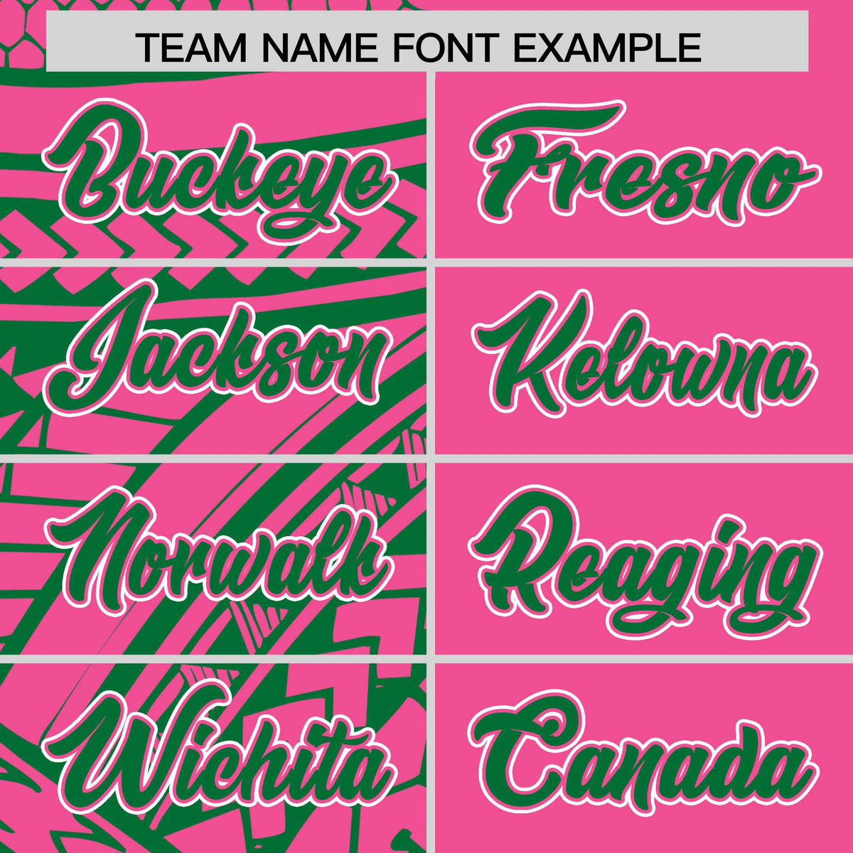 Custom Pink Kelly Green Split Fashion Tribal Pattern Authentic Baseball Jersey