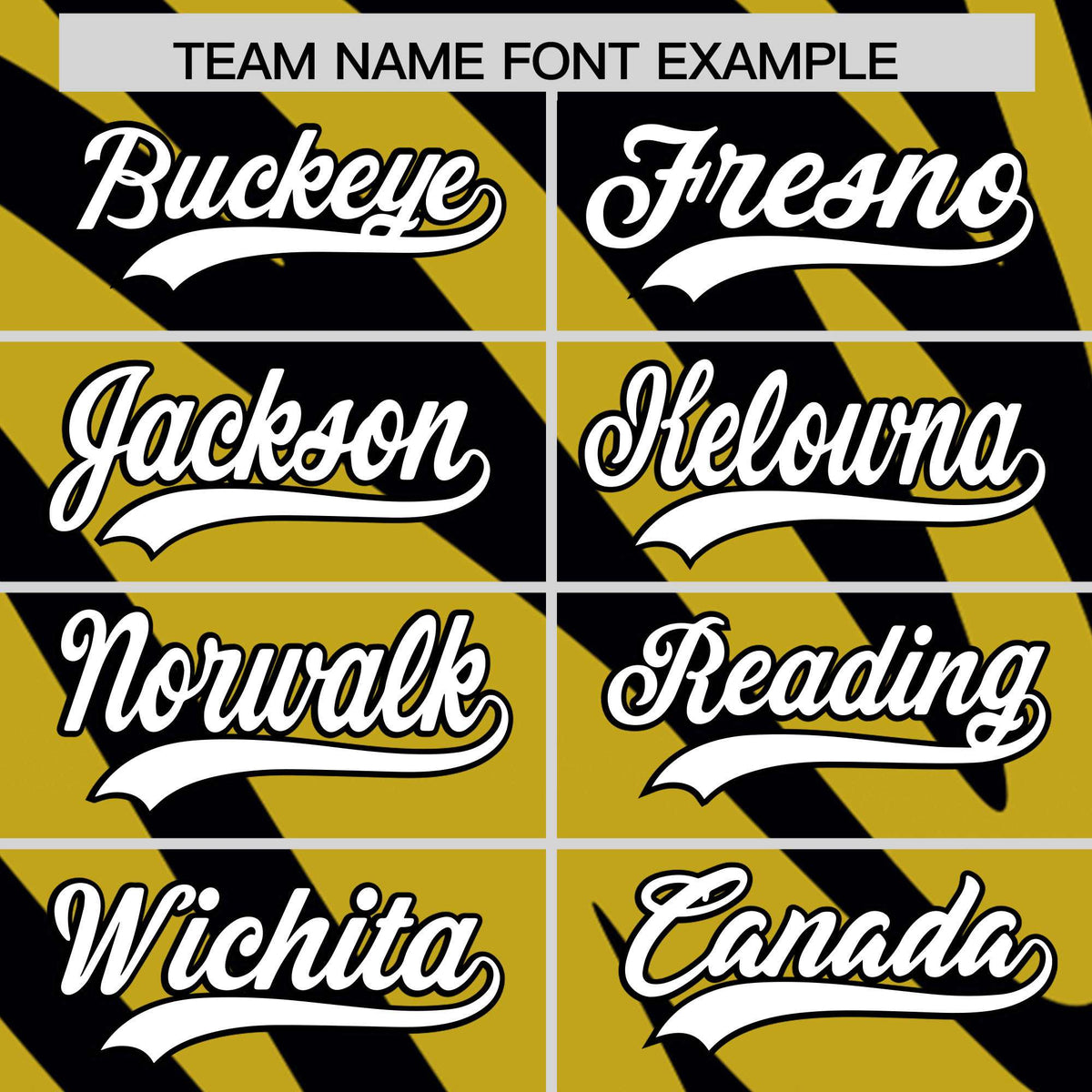 Custom Old Gold Black Tiger Stripe Gradient Animal Print Personalized Team Shirt Baseball Jersey