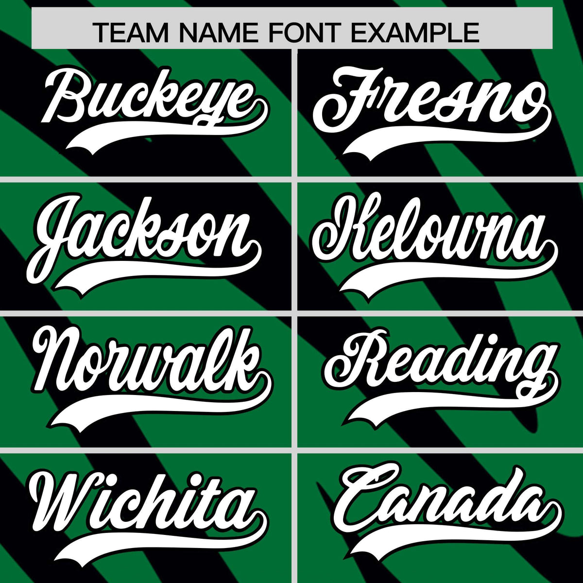 Custom Kelly Green Black Tiger Stripe Gradient Animal Print Personalized Team Shirt Baseball Jersey