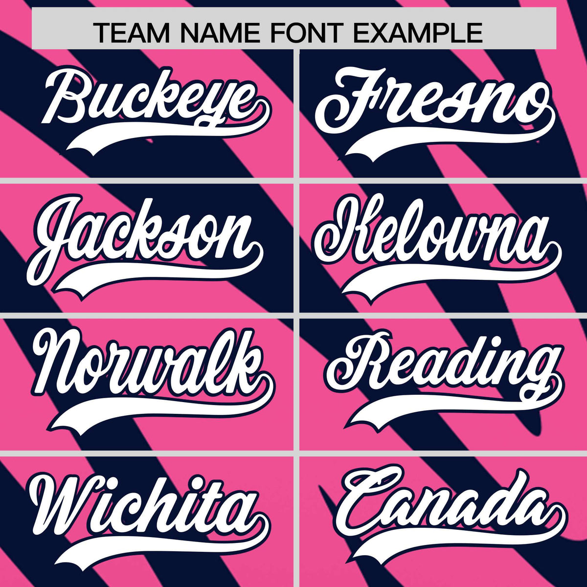 Custom Navy Pink Tiger Stripe Gradient Animal Print Personalized Team Shirt Baseball Jersey