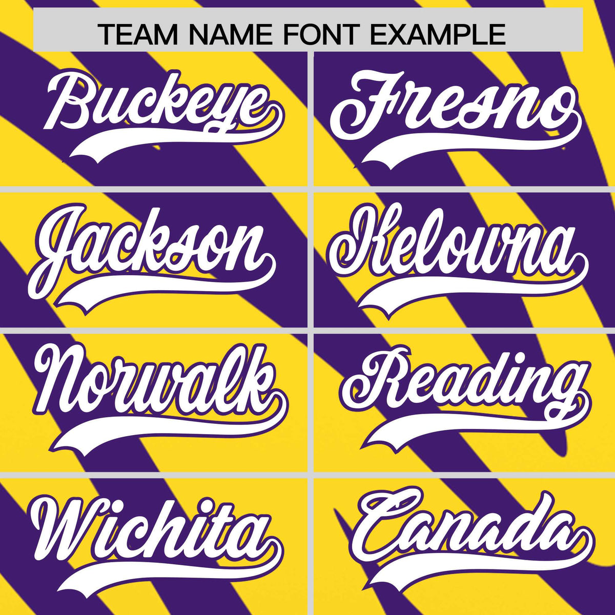 Custom Purple Gold Tiger Stripe Gradient Animal Print Personalized Team Shirt Baseball Jersey