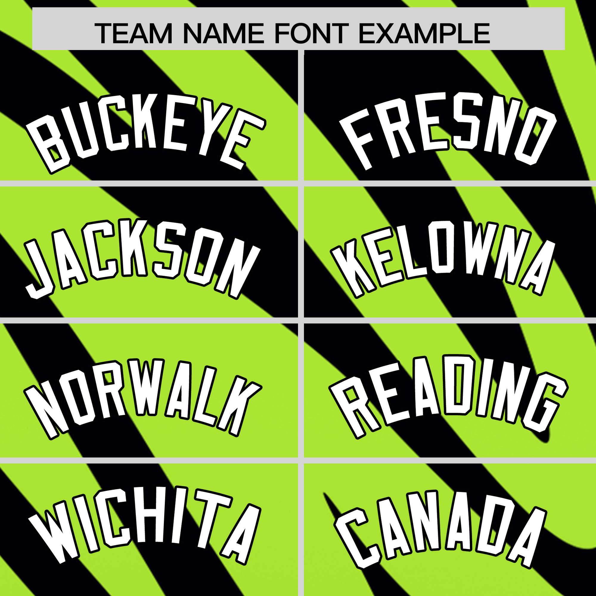 Custom Neon Green Black Tiger Stripe Gradient Animal Print Personalized Team Shirt Baseball Jersey