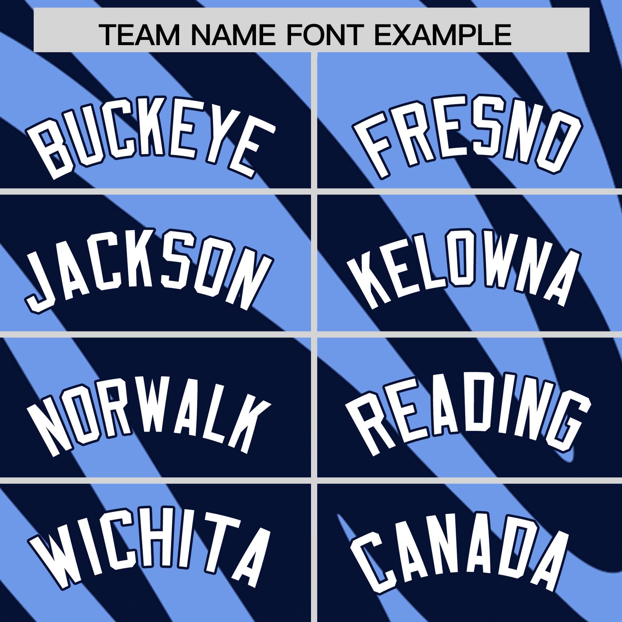 Custom Light Blue Navy Tiger Stripe Gradient Animal Print Personalized Team Shirt Baseball Jersey